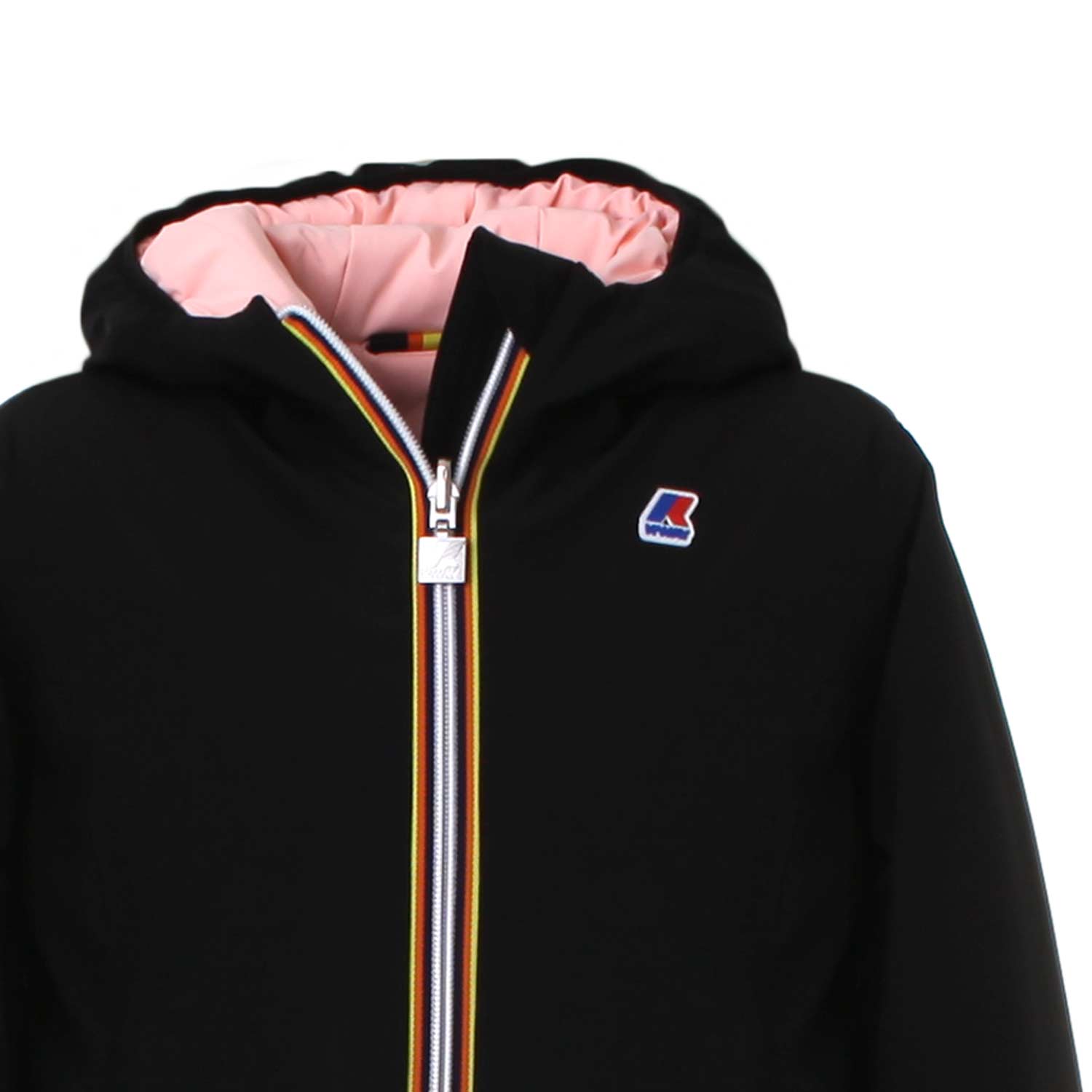 GIACCA LILY WARM DOUBLE NERA E ROSA - annameglio.com abbigliamento moda