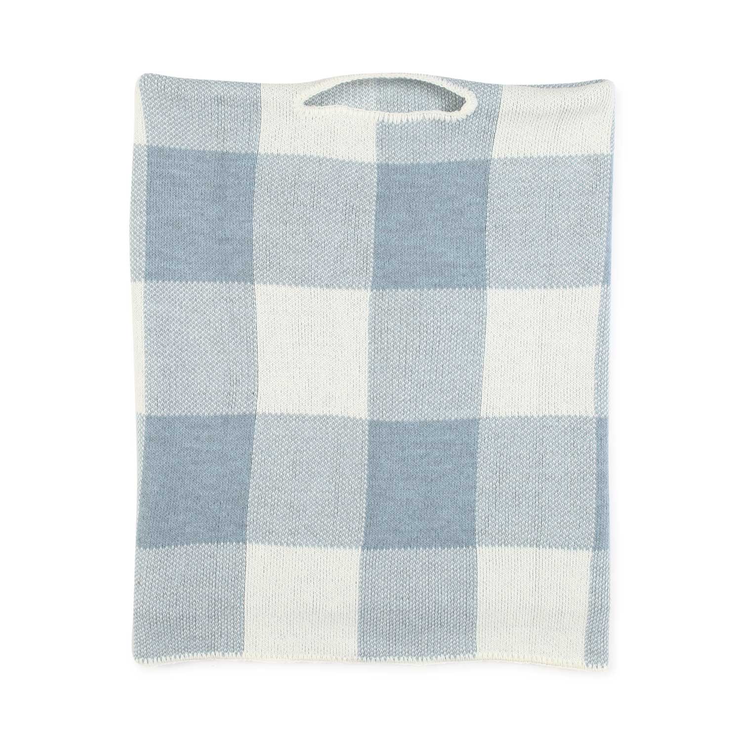 MANTELLA PANNA E CELESTE CHECK BAMBINA E TEEN - annameglio.com abbigliamento moda