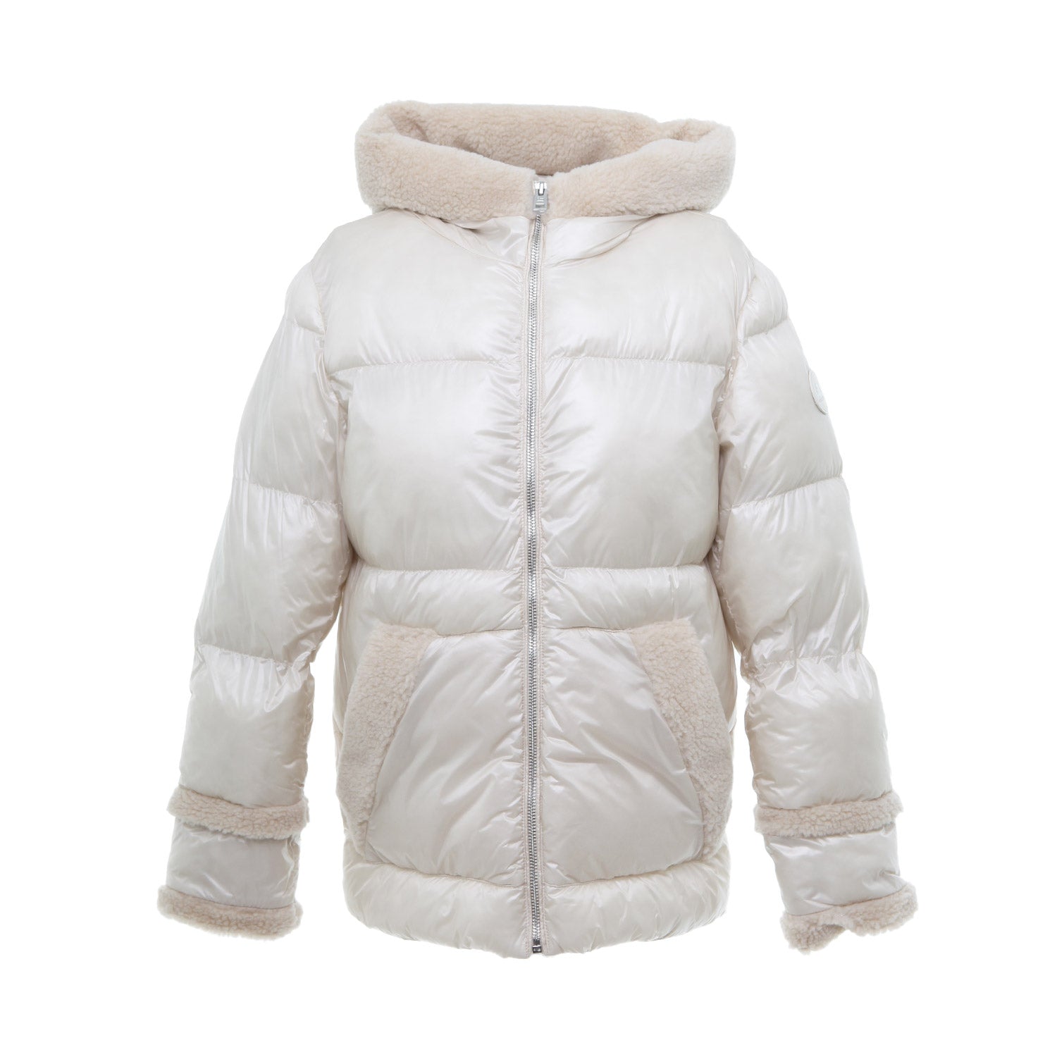 PIUMINO CURLY CORTO BIANCO PANNA BAMBINA E TEEN - annameglio.com abbigliamento moda