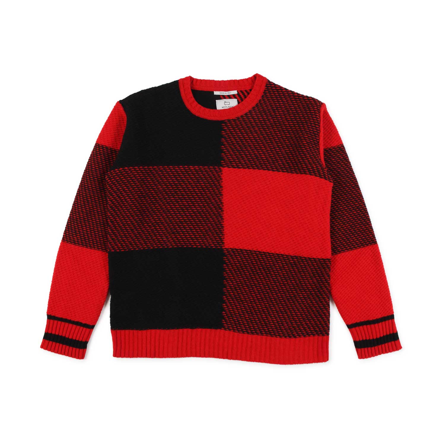 MAGLIONE CHECK ROSSO E NERO UNISEX - annameglio.com abbigliamento moda