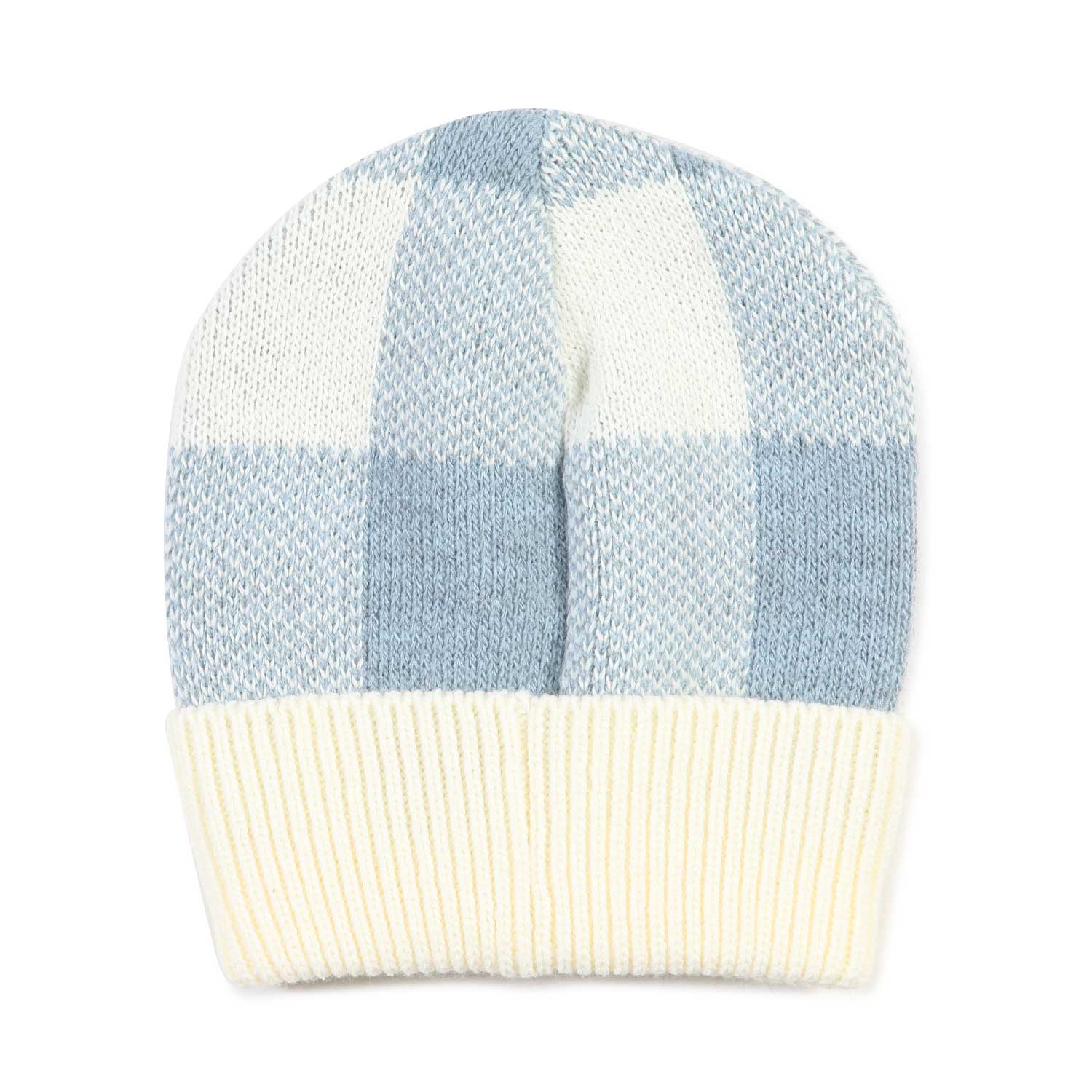 BERRETTO CHECK PANNA E AZZURRO BAMBINA E BAMBINO - annameglio.com abbigliamento moda