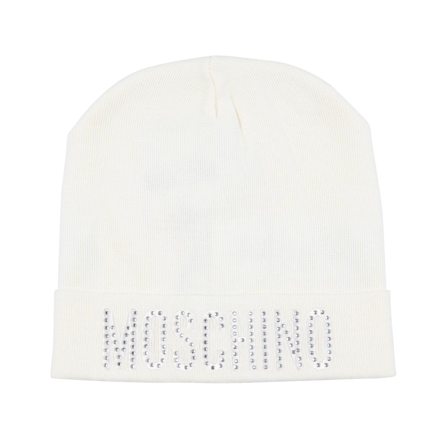 CAPPELLO BIANCO LATTE CON LOGO STRASS BAMBINA - annameglio.com abbigliamento moda