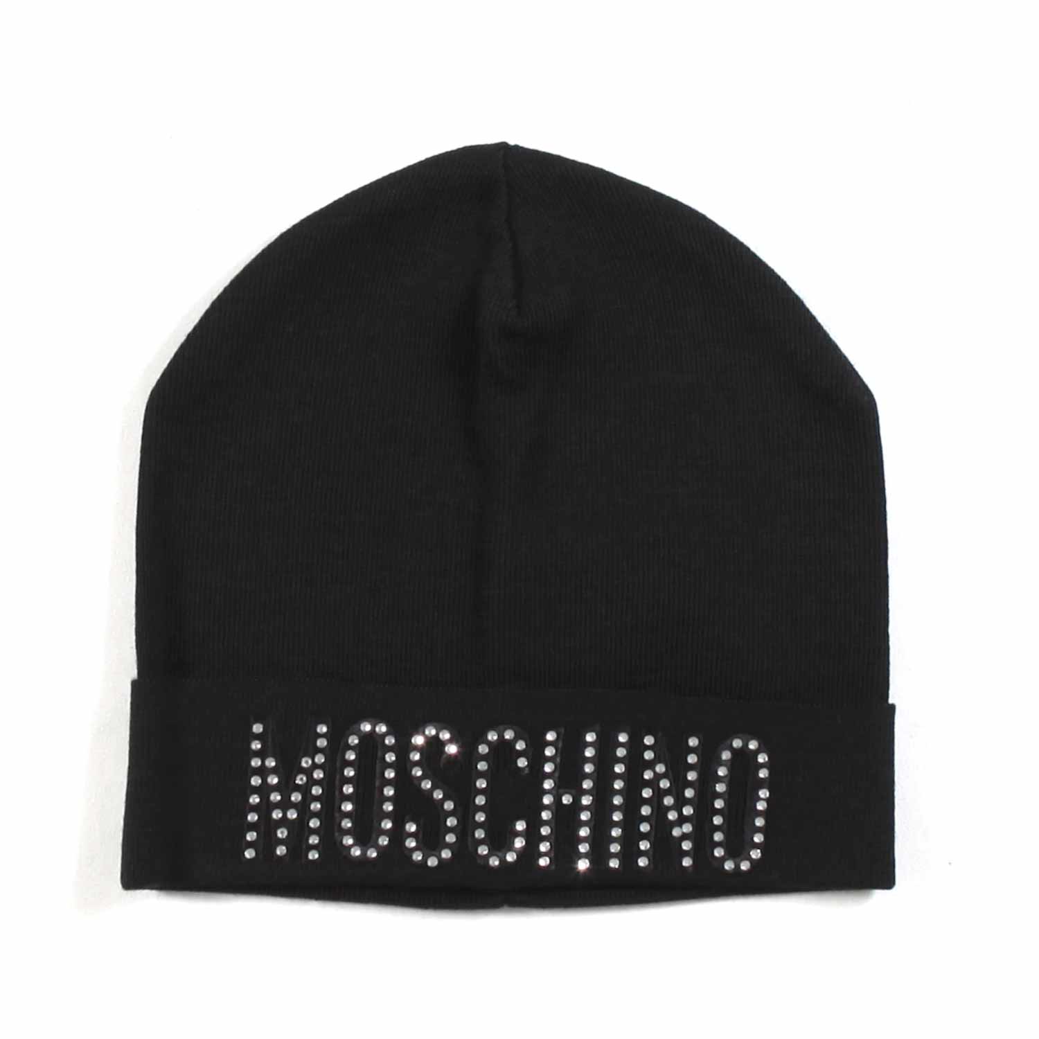 CAPPELLO NERO CON LOGO STRASS BAMBINA - annameglio.com abbigliamento moda