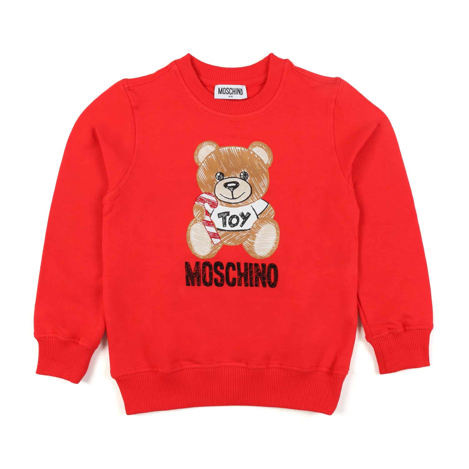FELPA ROSSA CON ORSACCHIOTTO BAMBINO E BAMBINA - annameglio.com abbigliamento moda