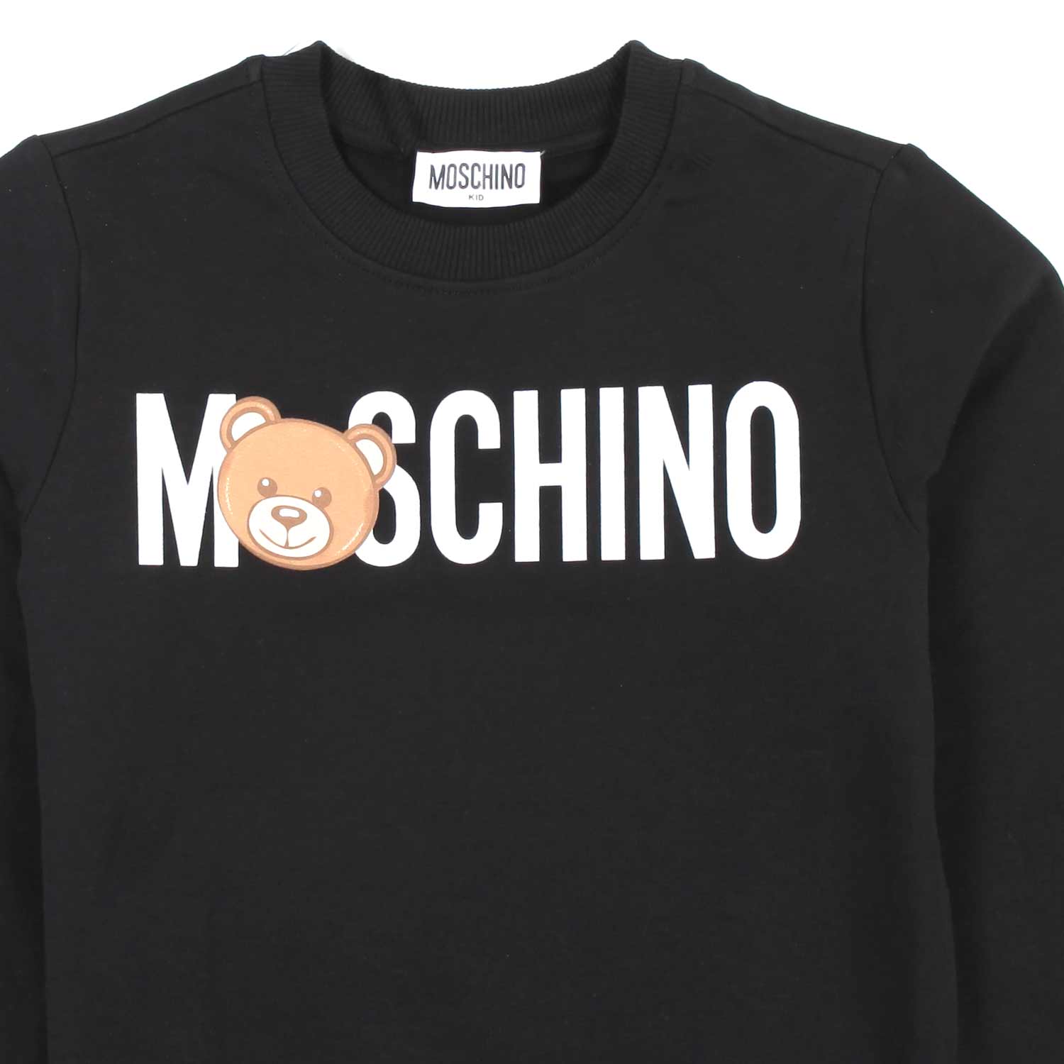 FELPA NERA CON LOGO TEDDY BEAR BAMBINO E BAMBINA - annameglio.com abbigliamento moda