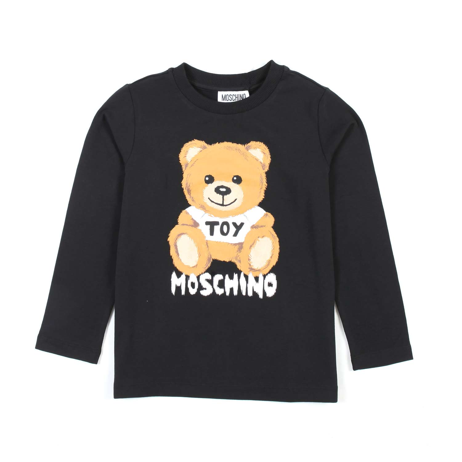 T-SHIRT MANICA LUNGA NERA CON TEDDY BEAR - annameglio.com abbigliamento moda
