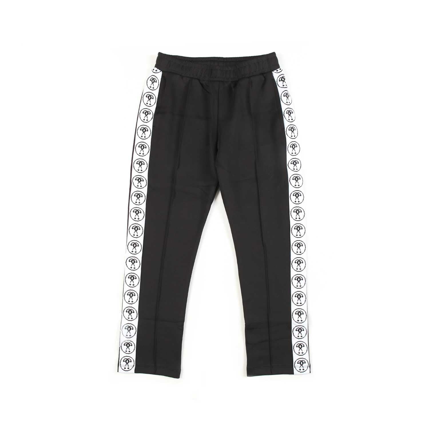 PANTALONE TUTA NERO CON STRISCE BIANCHE - annameglio.com abbigliamento moda