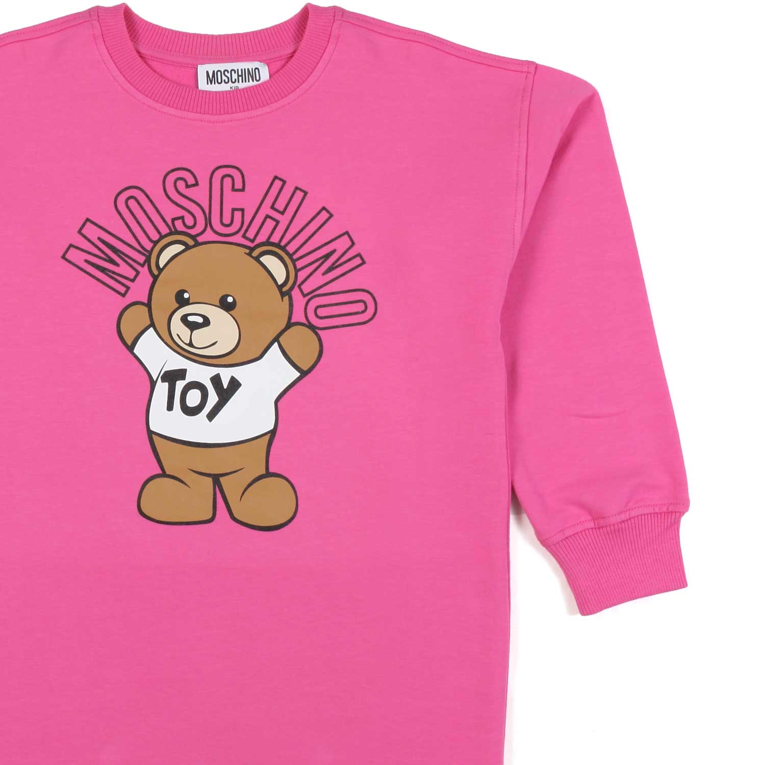 MAXI FELPA FUCSIA BAMBINA CON TEDDY BEAR - annameglio.com abbigliamento moda