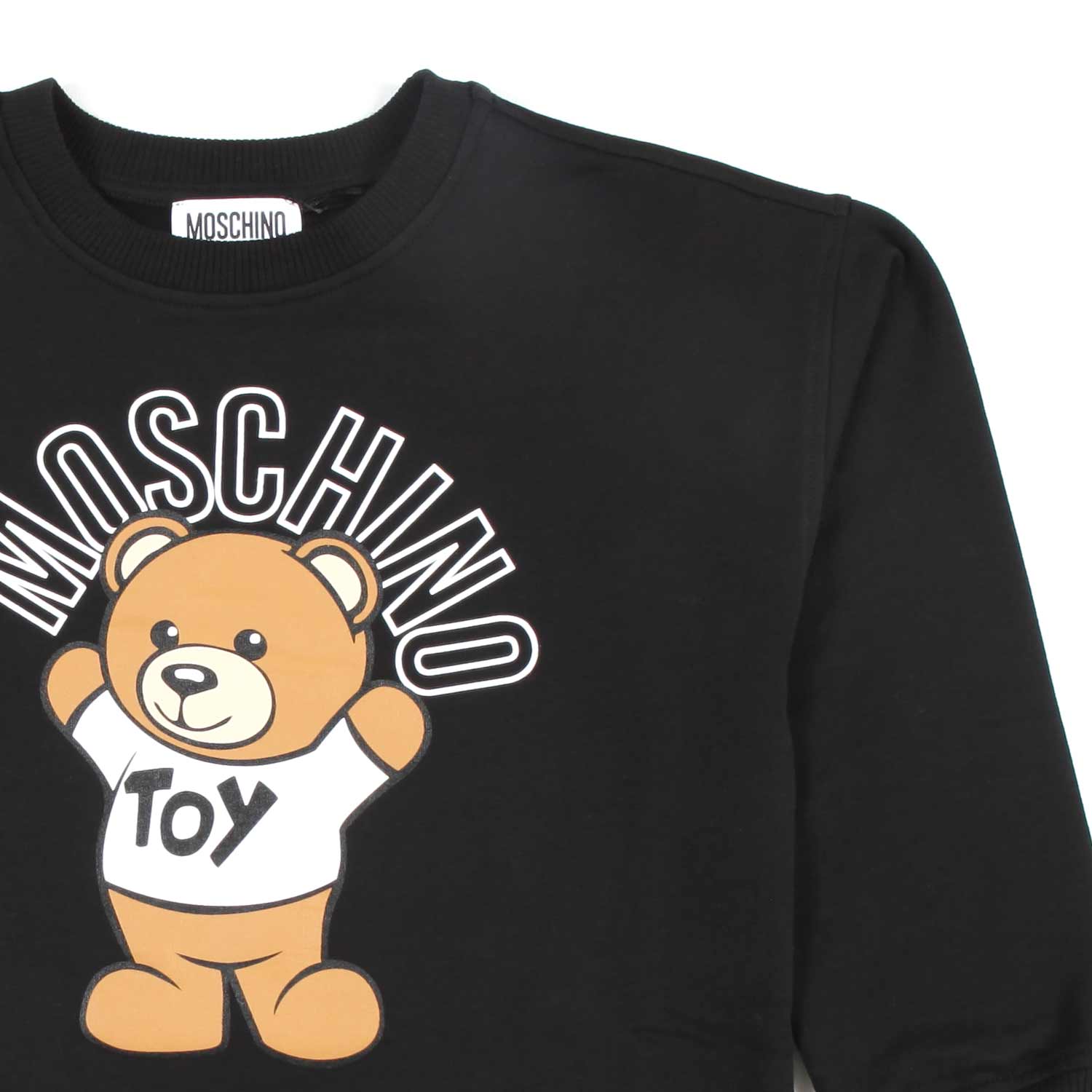 MAXI FELPA NERA BAMBINA CON TEDDY BEAR - annameglio.com abbigliamento moda