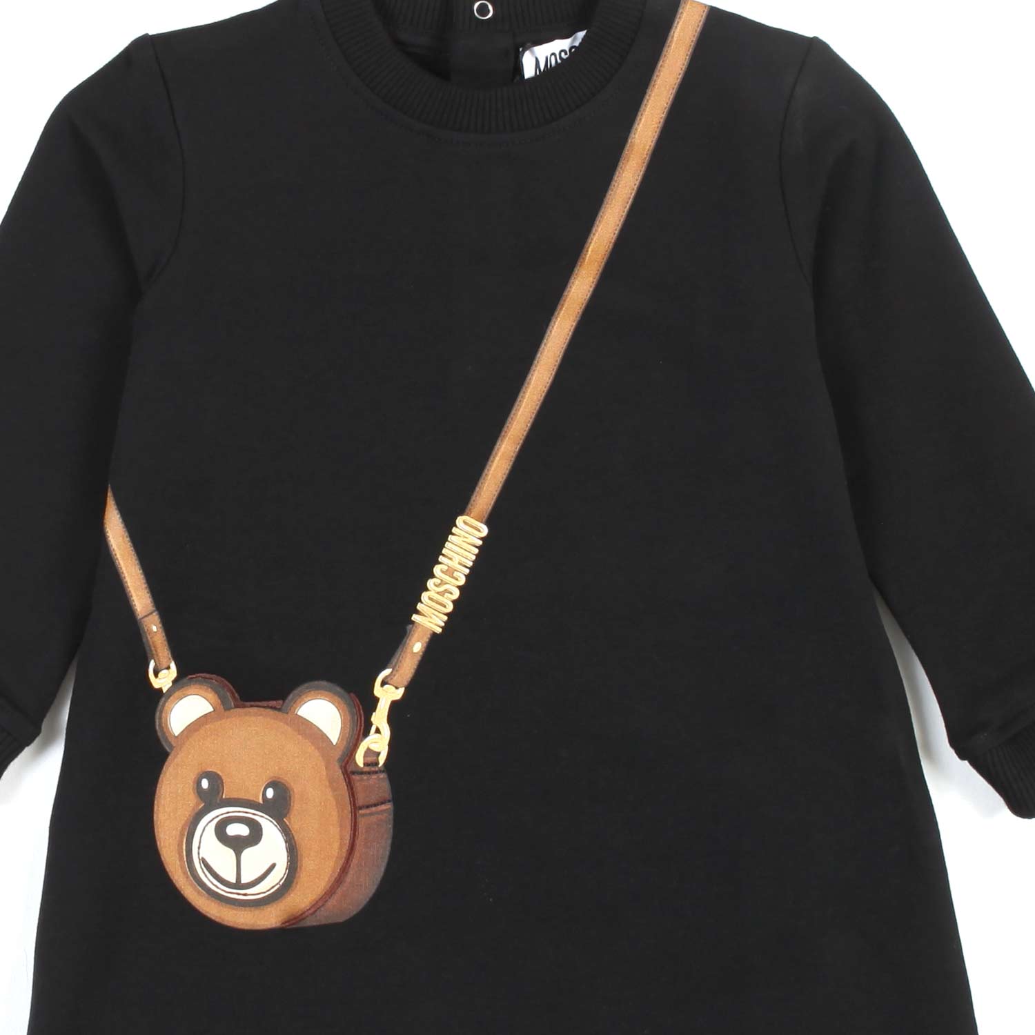 MINI ABITO NERO IN FELPA BIMBA - annameglio.com abbigliamento moda