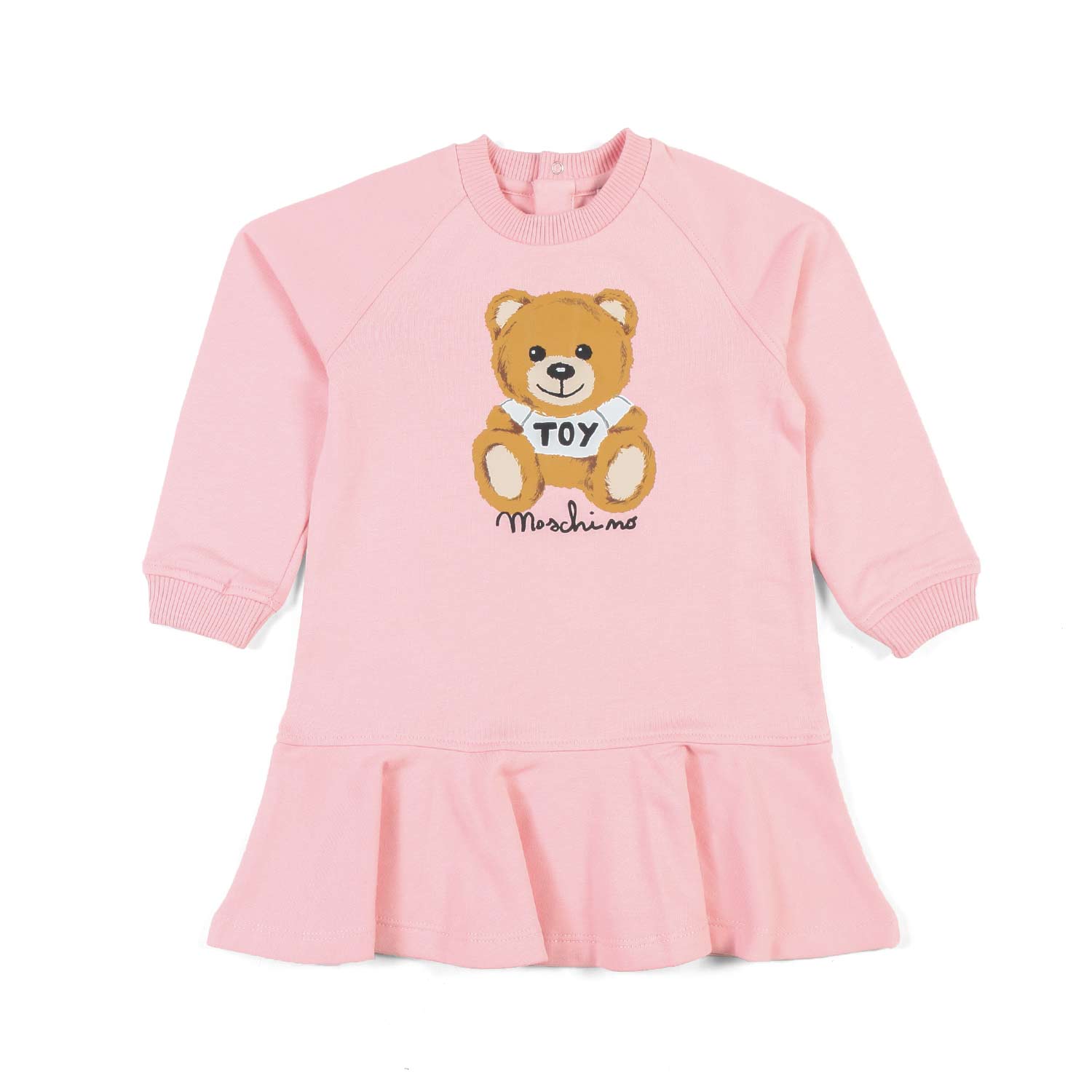 MINI ABITO TEDDY BEAR ROSA IN FELPA BIMBA - annameglio.com abbigliamento moda