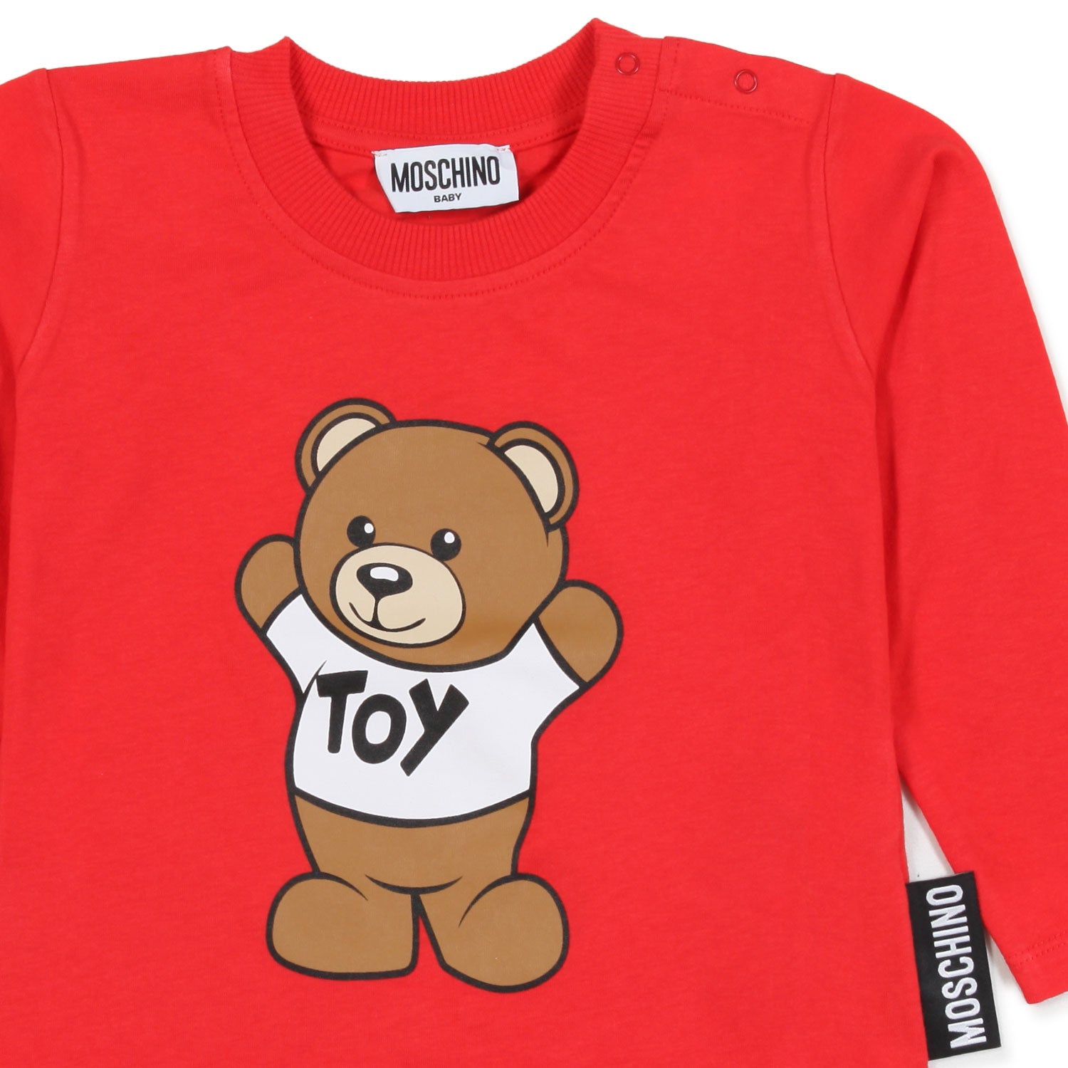 BABY T-SHIRT MANICA LUNGA ROSSA CON TEDDY BEAR - annameglio.com abbigliamento moda