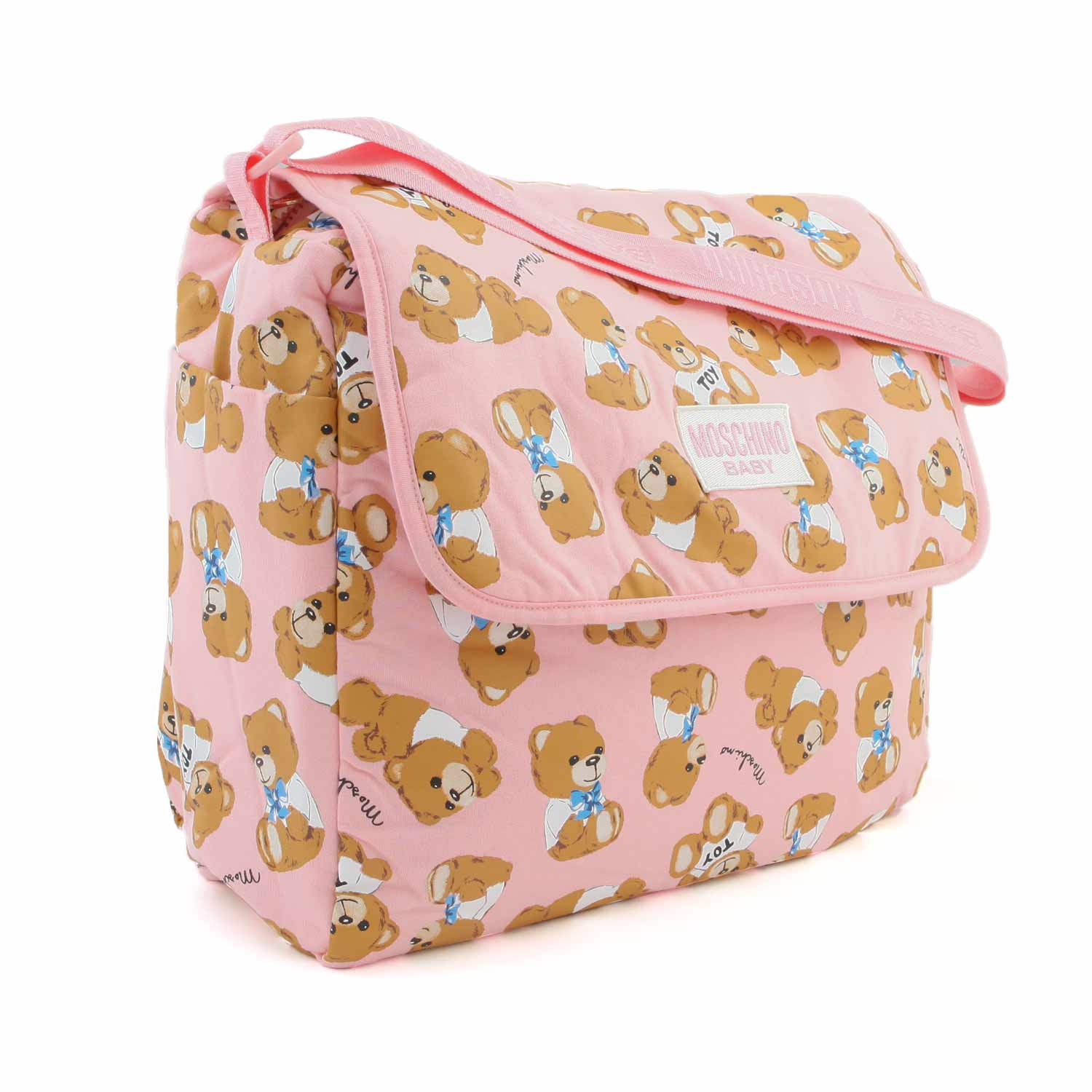 BORSA FASCIATOIO TEDDY BEAR ROSA NEONATA - annameglio.com abbigliamento moda