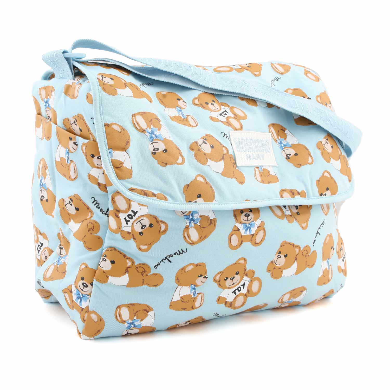 BORSA FASCIATOIO TEDDY BEAR CELESTE NEONATO - annameglio.com abbigliamento moda