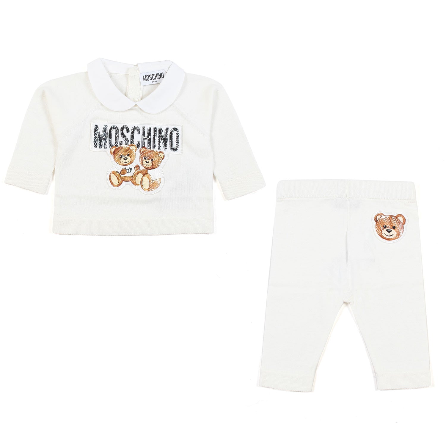 TUTINA 2 PEZZI ECRU CON TEDDY BEAR - annameglio.com abbigliamento moda