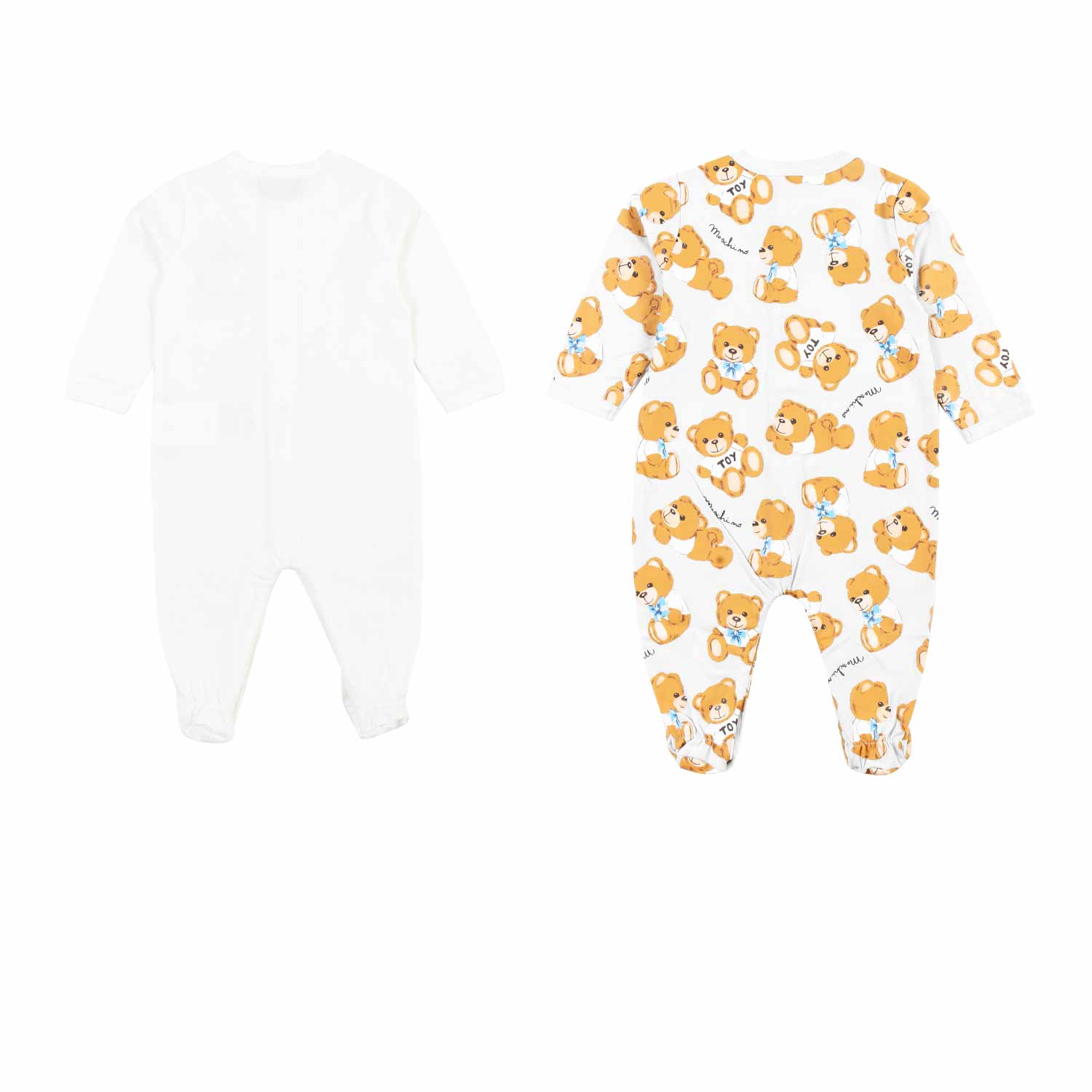 SET 2 TUTINE TEDDY BEAR BIANCHE UNISEX - annameglio.com abbigliamento moda