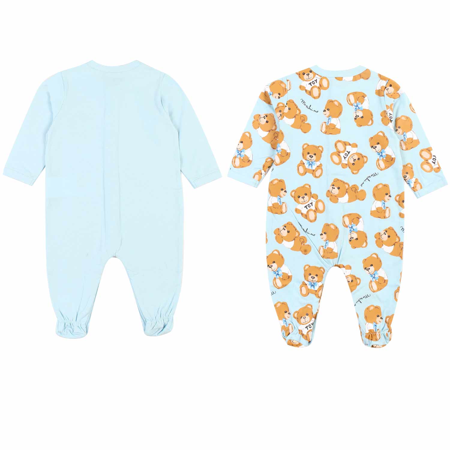 SET 2 TUTINE TEDDY BEAR CELESTI NEONATO - annameglio.com abbigliamento moda