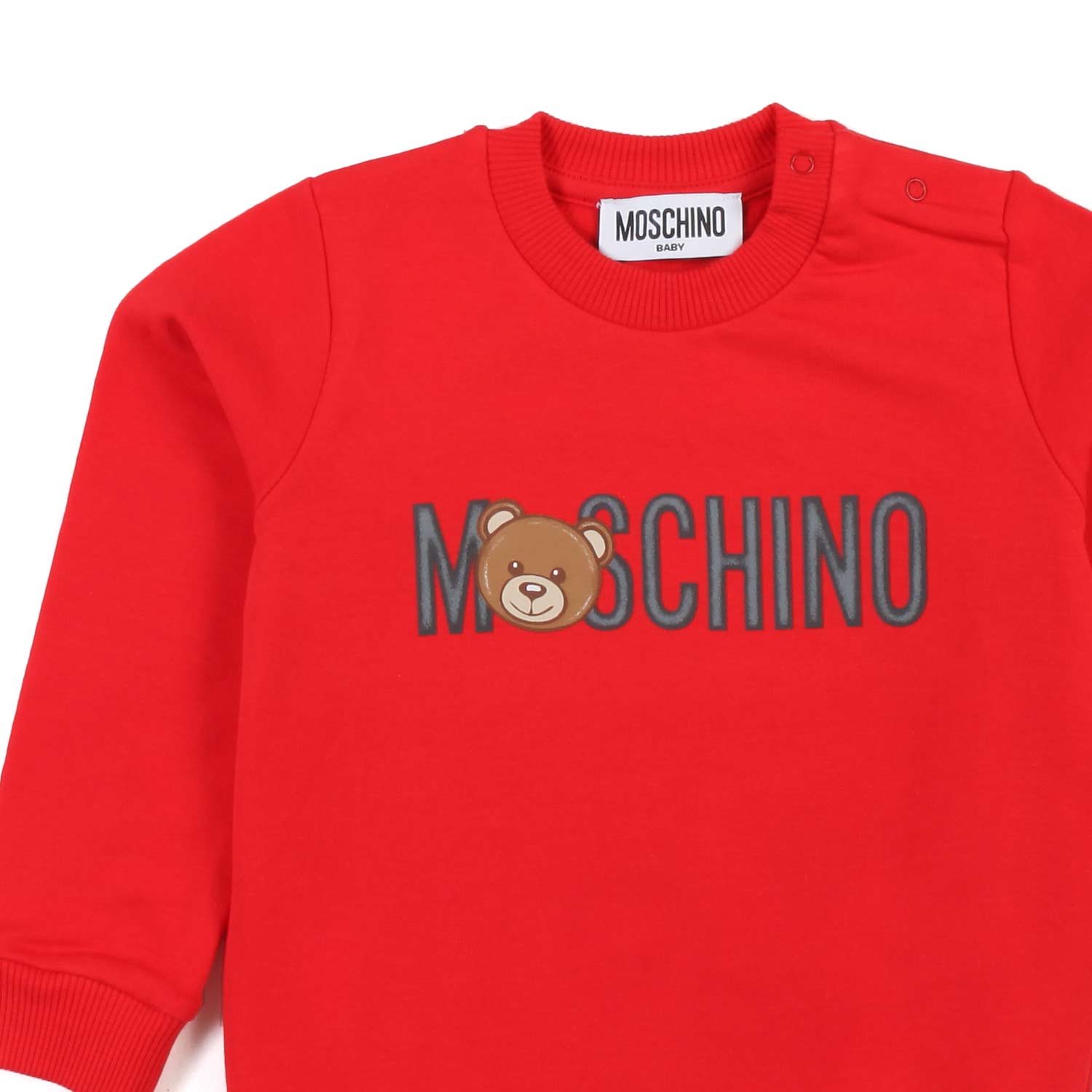FELPA BABY NO-GENDER ROSSA CON LOGO - annameglio.com abbigliamento moda