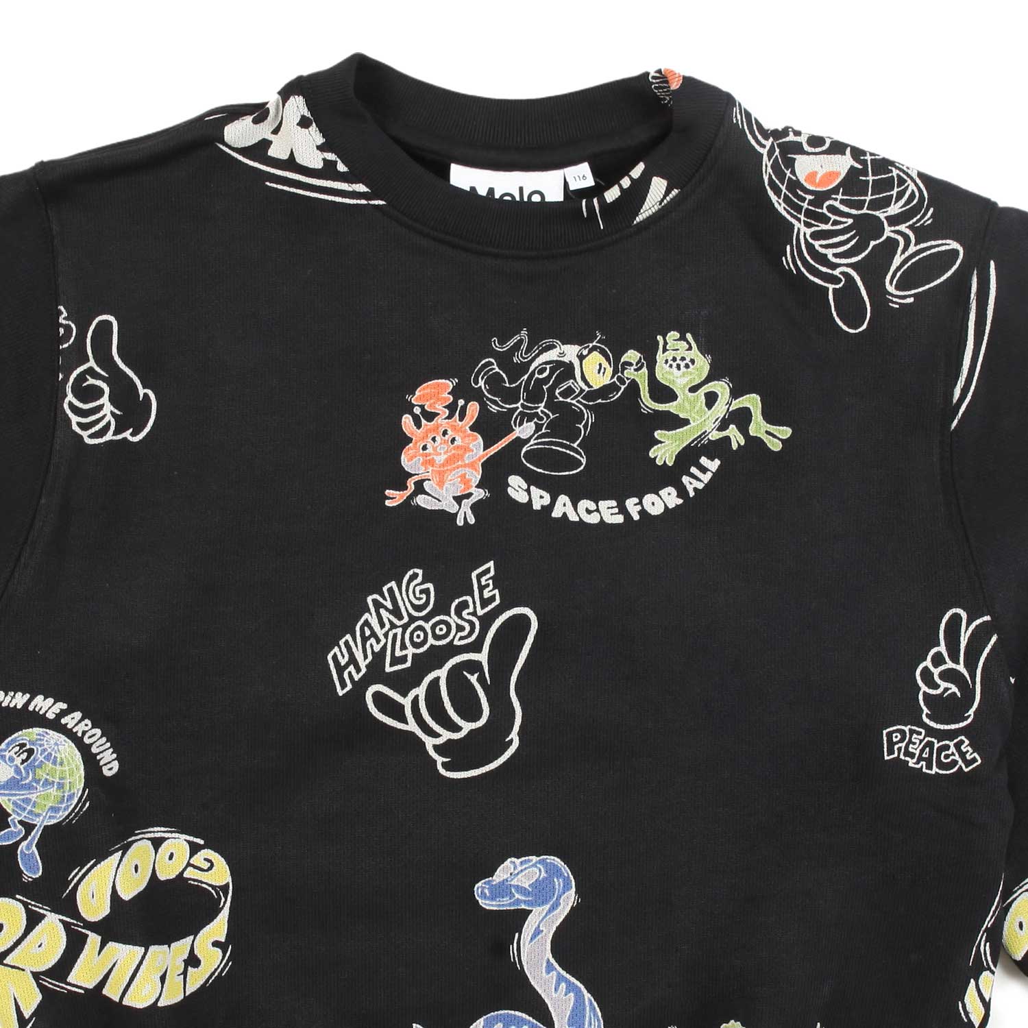 FELPA MONTI ACE NERA BAMBINO E BAMBINA - annameglio.com abbigliamento moda