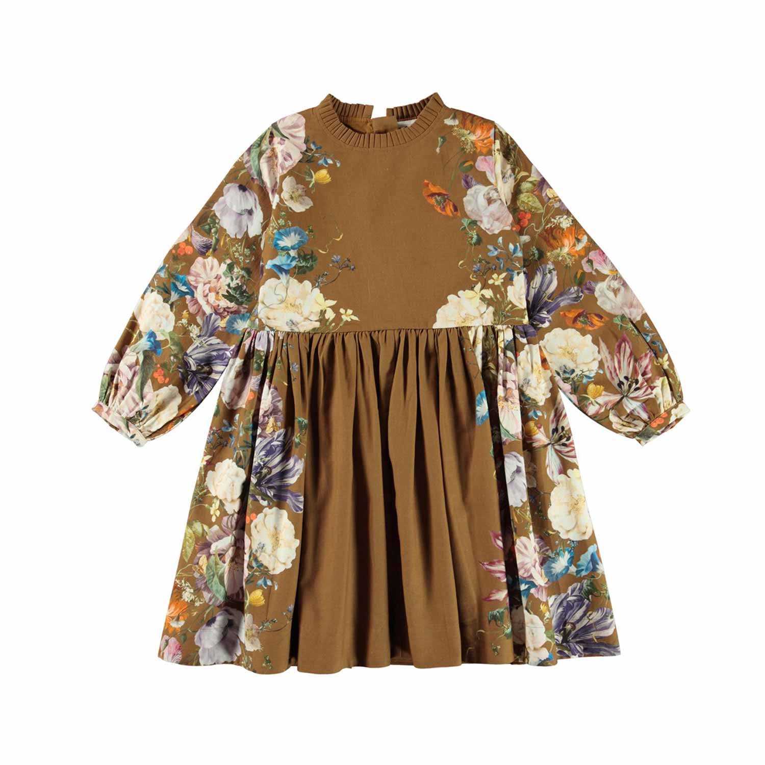 ABITO COMO POETIC FLORA CAMMELLO BAMBINA - annameglio.com abbigliamento moda