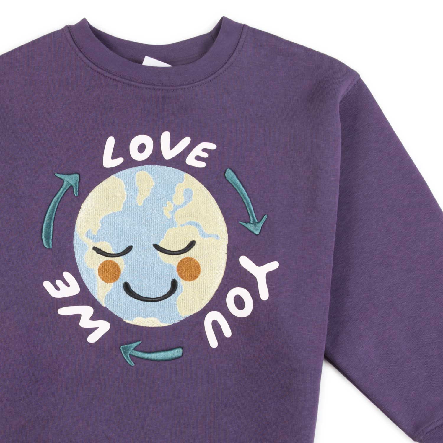 FELPA UNISEX MONTI WE LOVE YOU VIOLA - annameglio.com abbigliamento moda