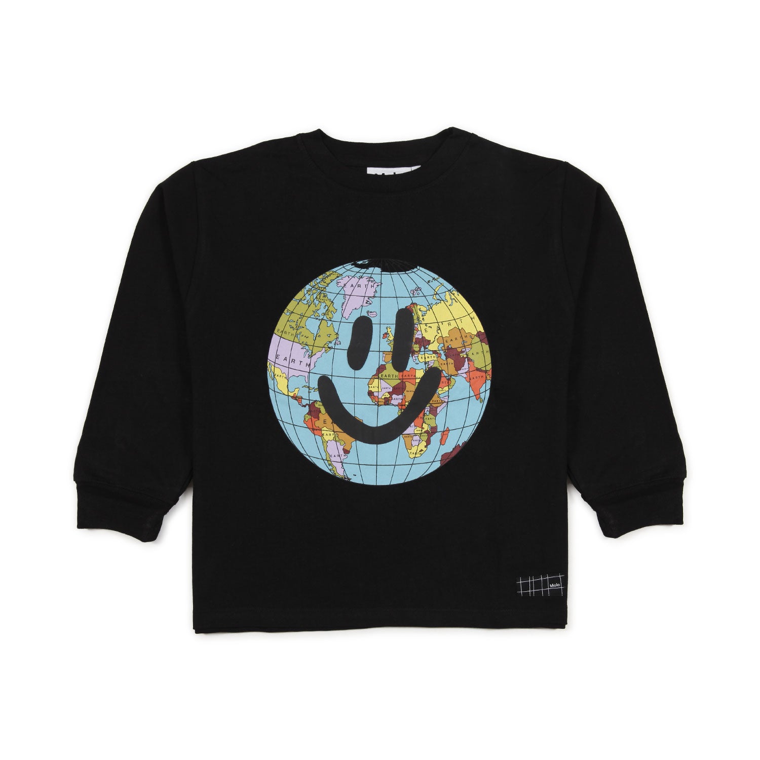 T-SHIRT RUBE EARTH NERA A MANICA LUNGA - annameglio.com abbigliamento moda