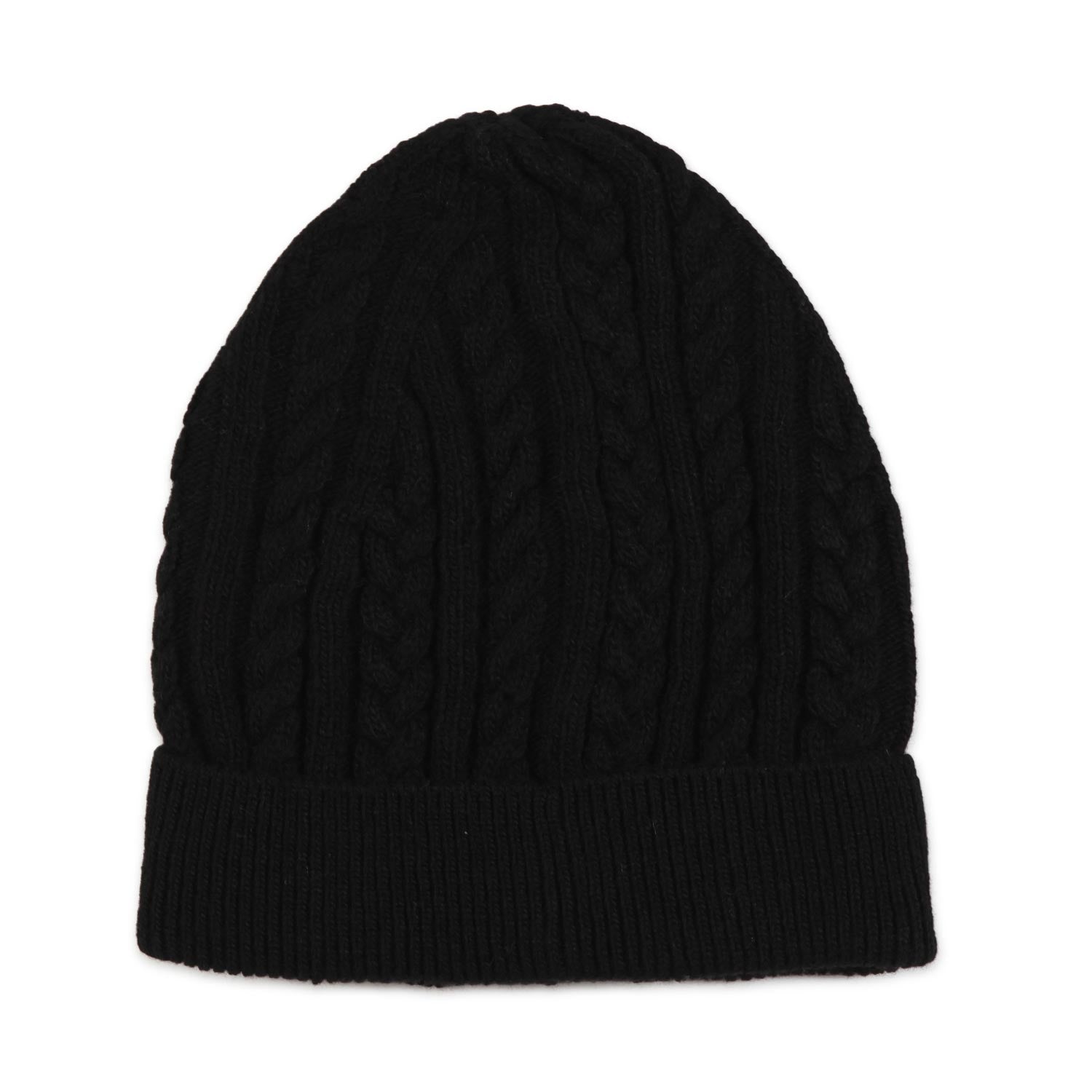 CAPPELLO NERO DI LANA A TRECCE BAMBINA E TEEN - annameglio.com abbigliamento moda