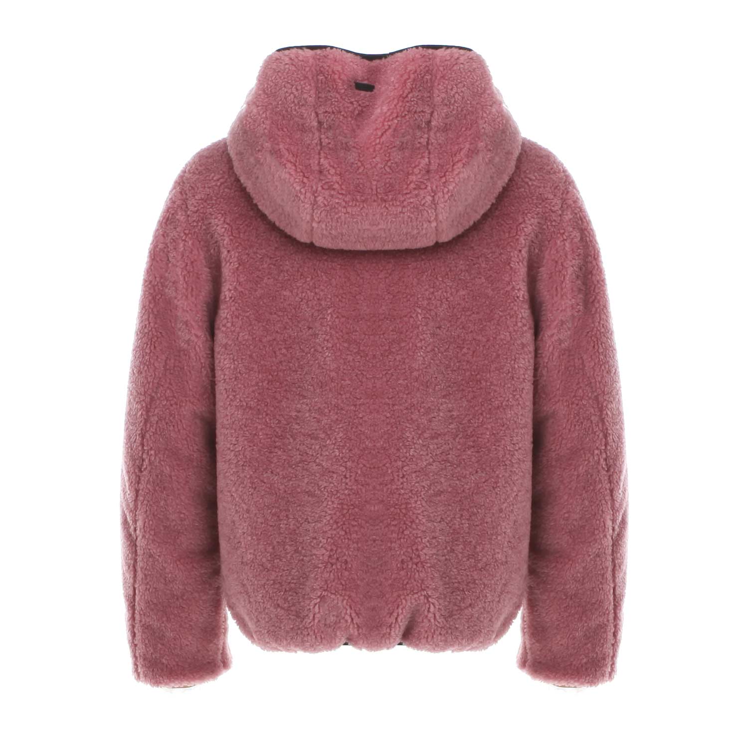 GIUBBOTTO IN ECO-SHEARLING COLOR MOSTO E NERO - annameglio.com abbigliamento moda