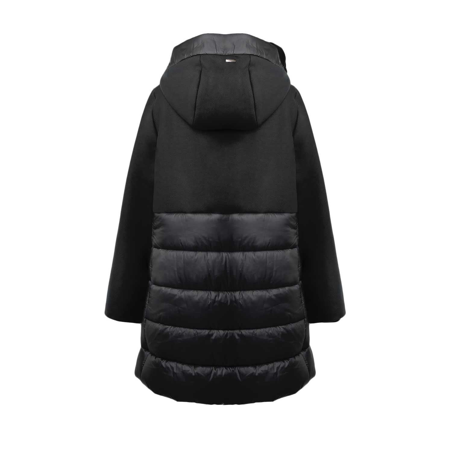 CAPPOTTO NERO IN LANA E NYLON - annameglio.com abbigliamento moda