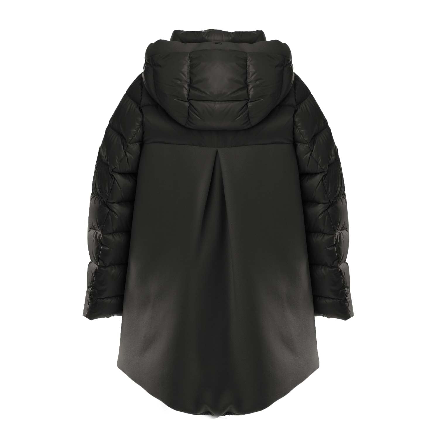 PIUMINO NERO IN NYLON E LANA BAMBINA E TEENAGER - annameglio.com abbigliamento moda