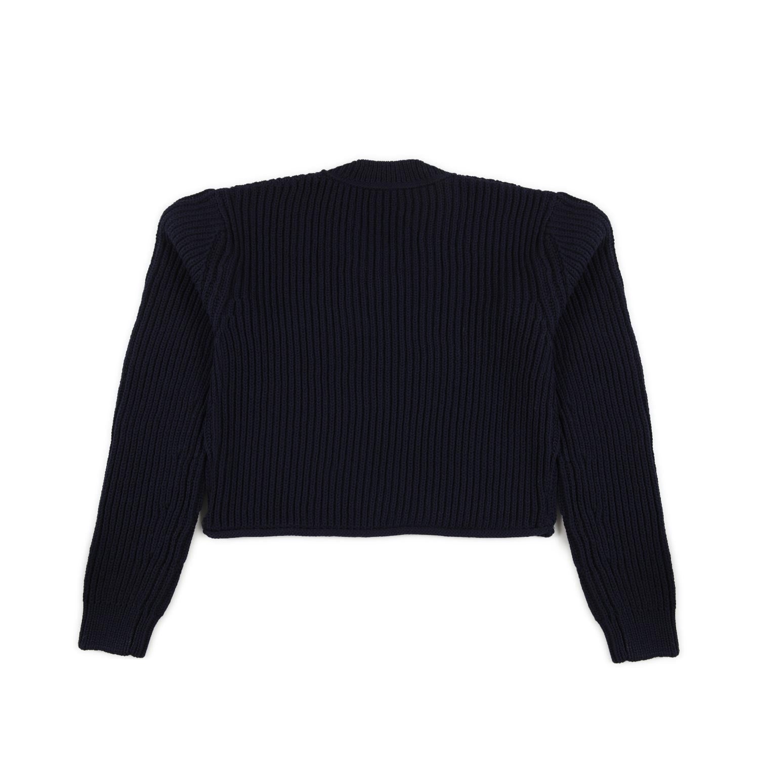 MAGLIONE CROPPED BLU NAVY CON LOGO - annameglio.com abbigliamento moda