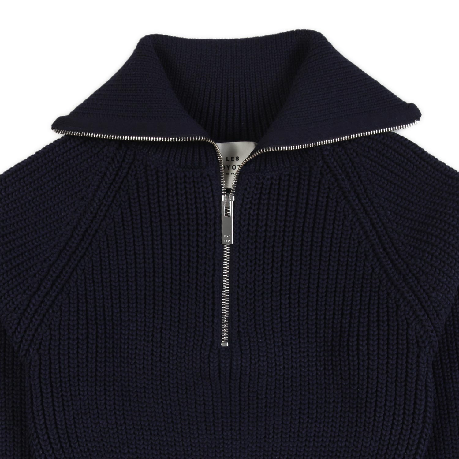 MAGLIONE CROPPED BLU NAVY CON ZIP - annameglio.com abbigliamento moda