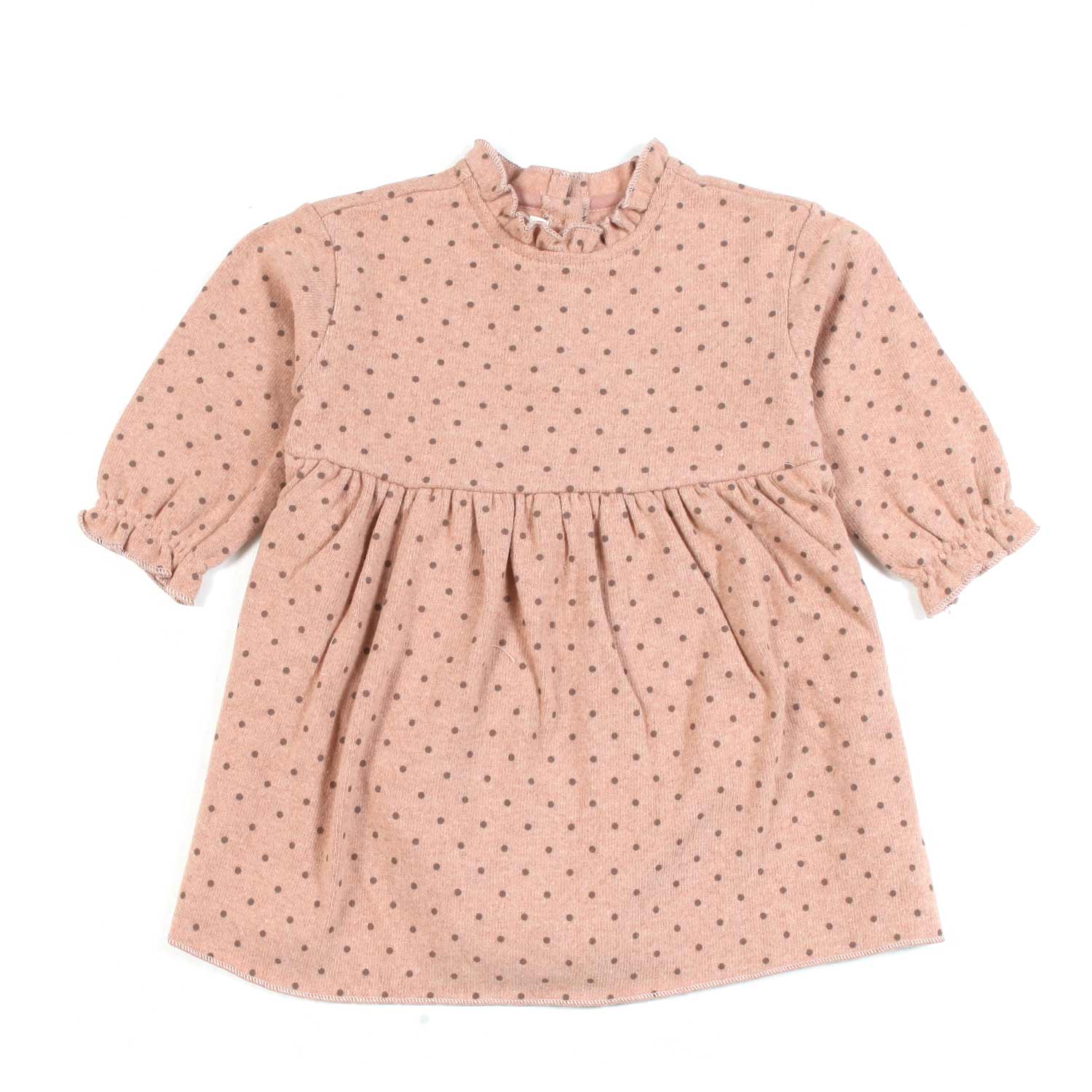 VESTITINO ROSA CON POIS SCURI NEONATA - annameglio.com abbigliamento moda
