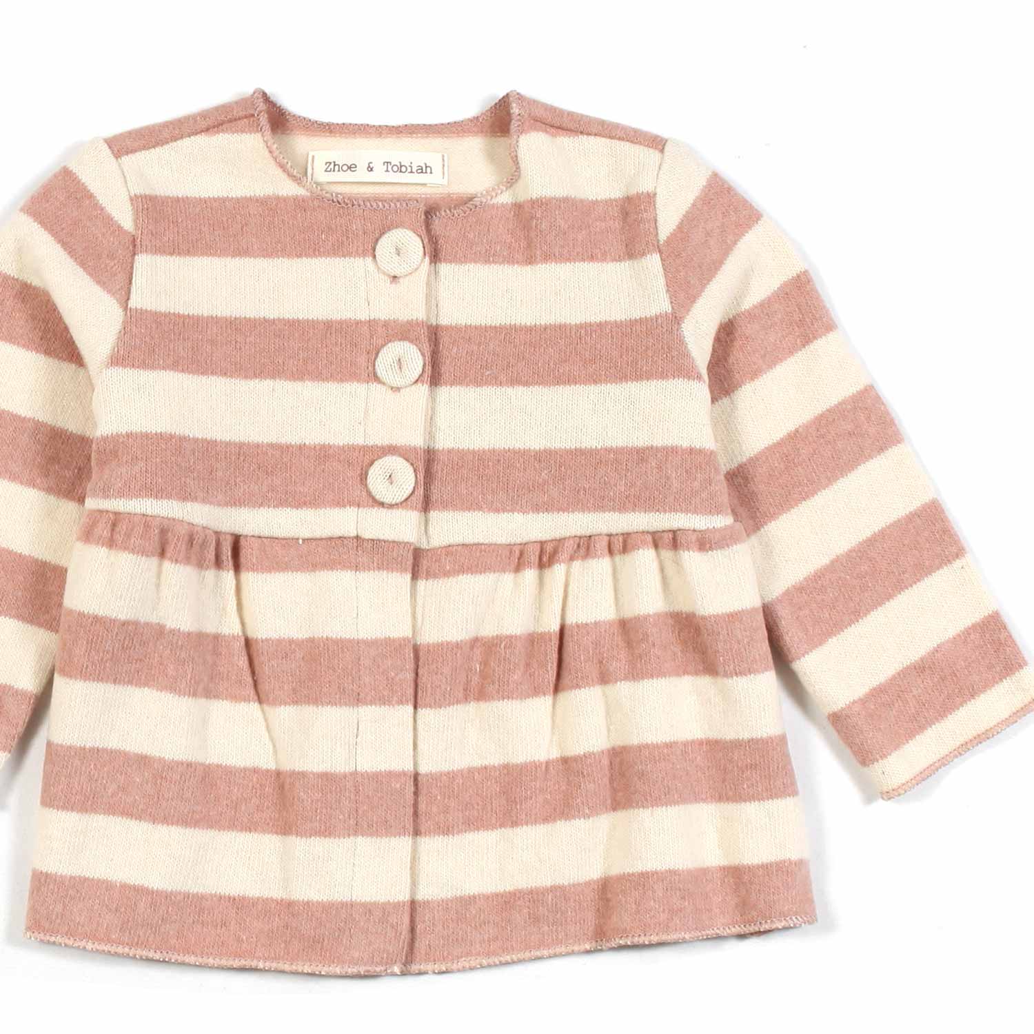 CARDIGAN A STRISCE PANNA E ROSA NEONATA - annameglio.com abbigliamento moda