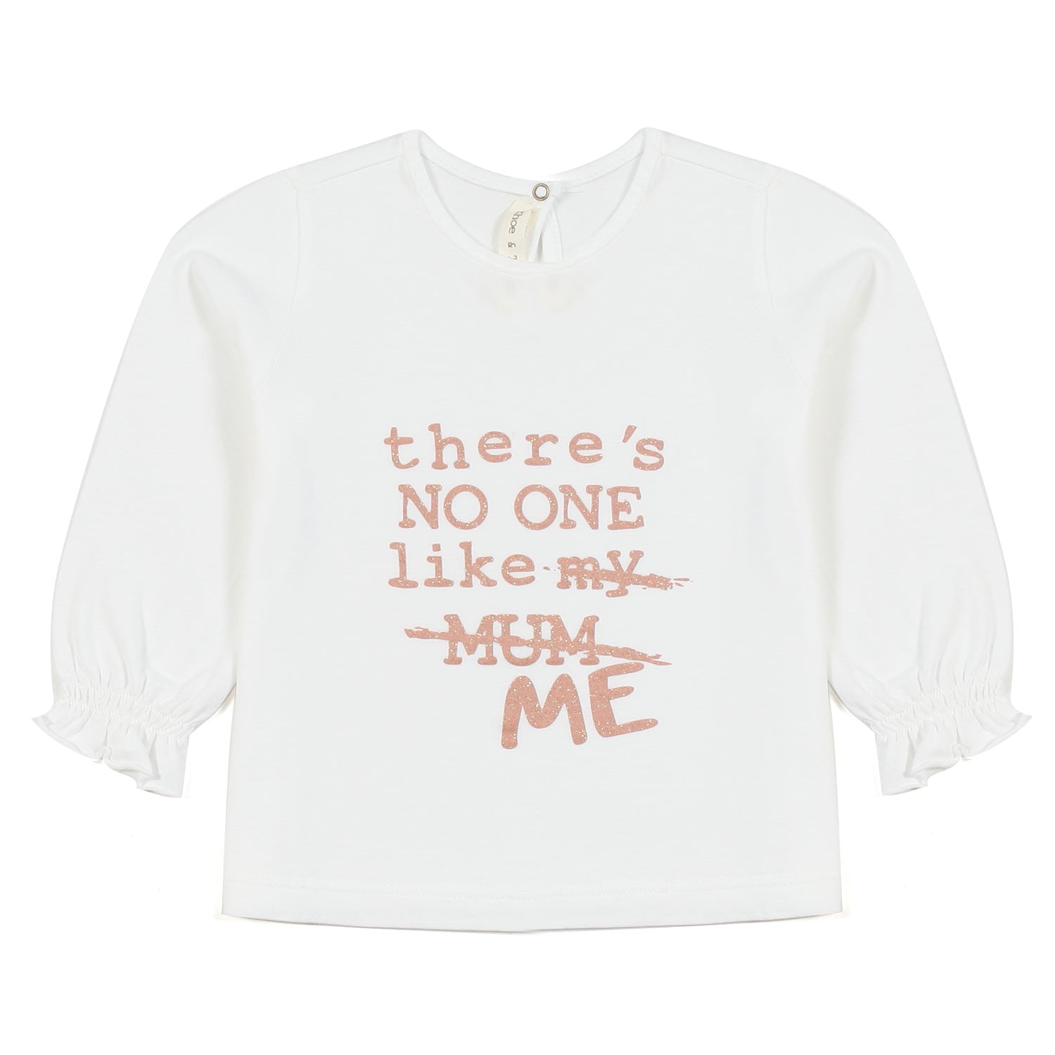 T-SHIRT MANICA LUNGA BIANCA E ROSA GLITTER NEONATA - annameglio.com abbigliamento moda