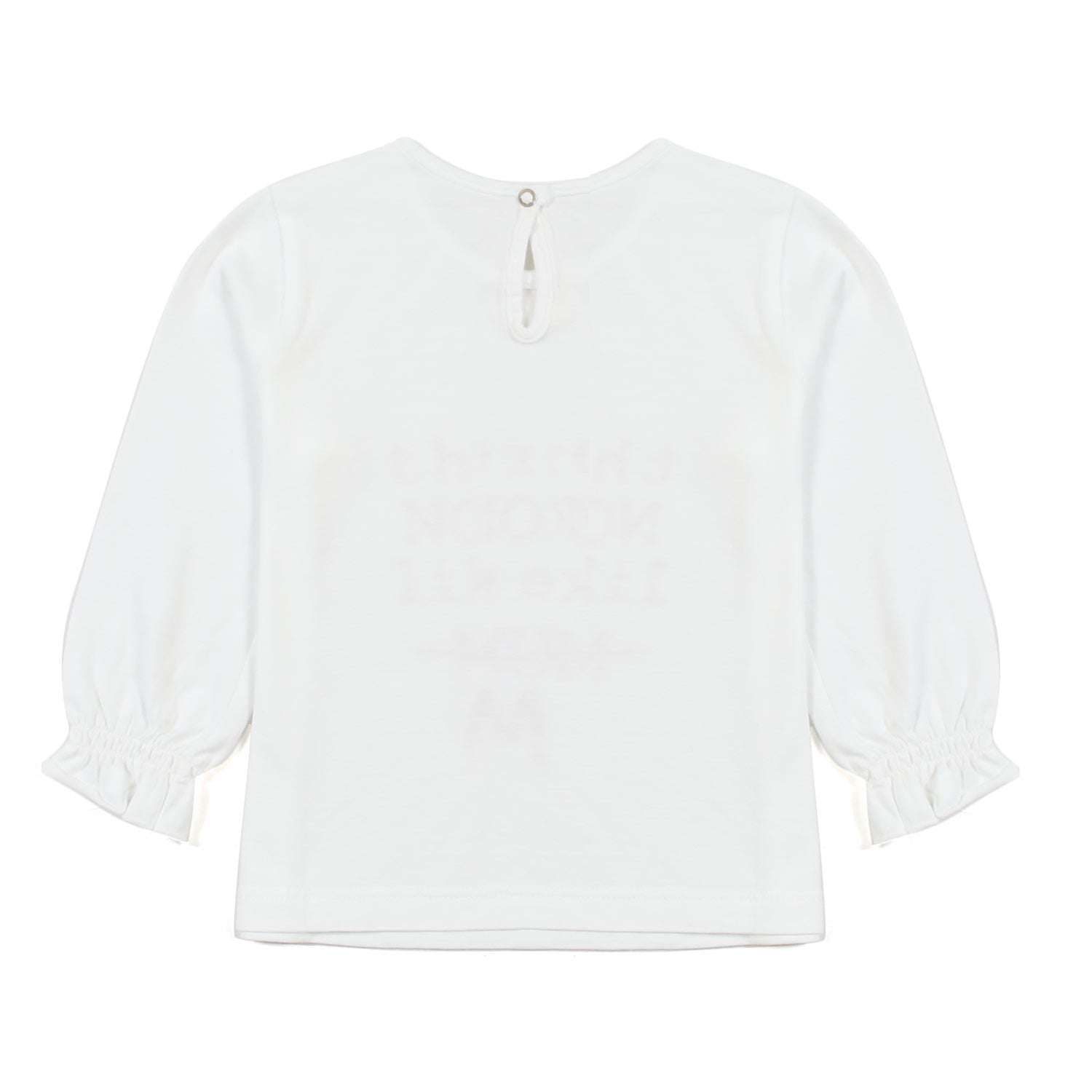 T-SHIRT MANICA LUNGA BIANCA E ROSA GLITTER NEONATA - annameglio.com abbigliamento moda