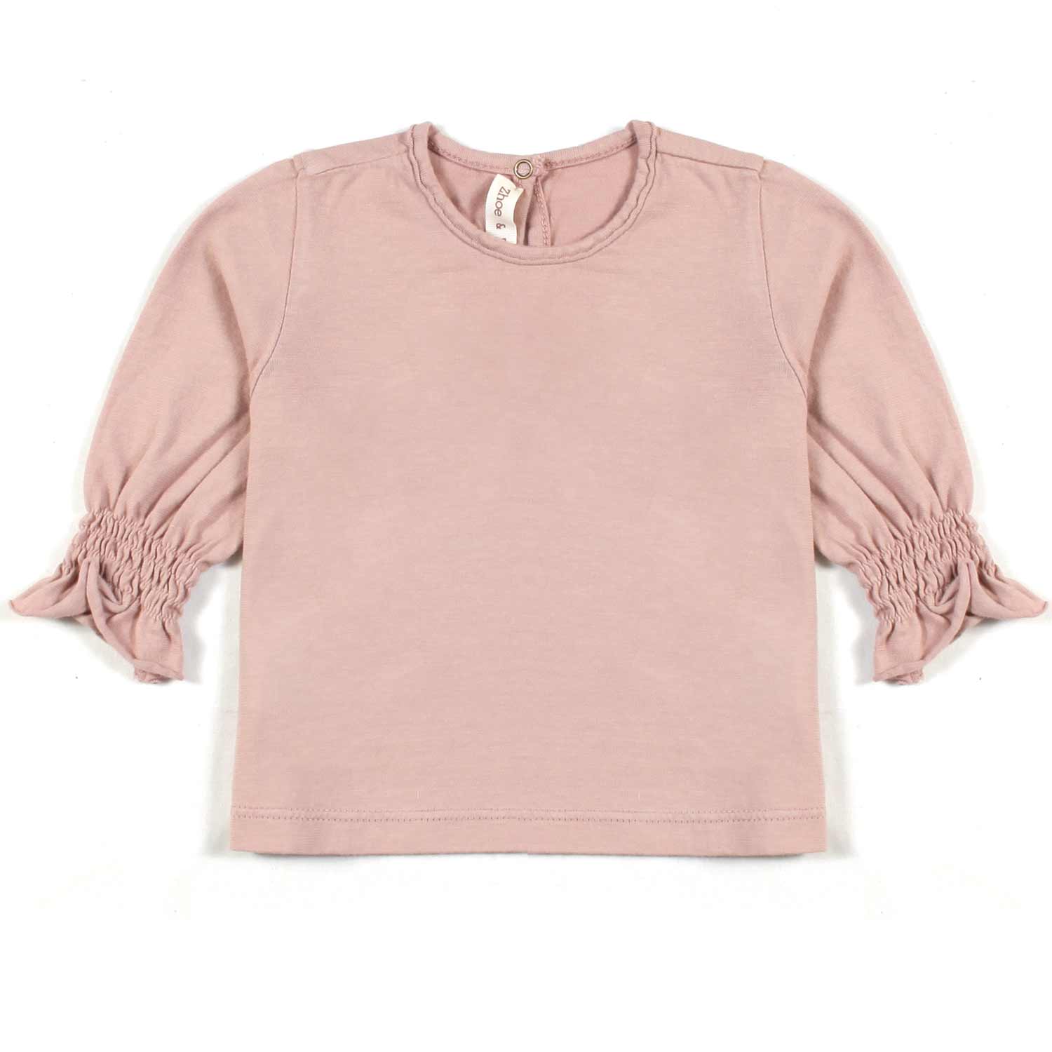 T-SHIRT MANICA LUNGA ROSA ANTICO NEONATA - annameglio.com abbigliamento moda