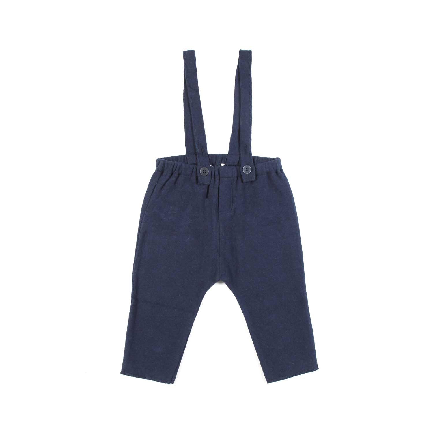 PANTALONE BLU CON BRETELLE NEONATO - annameglio.com abbigliamento moda