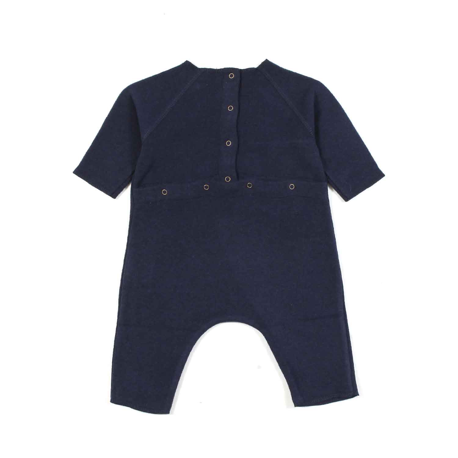 TUTINA UNISEX BLU NAVY CON STAMPA BIANCO NATURALE - annameglio.com abbigliamento moda