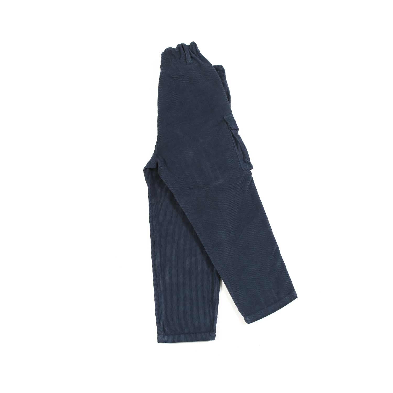 PANTALONE CARGO CORDUROY BLU BAMBINO - annameglio.com abbigliamento moda