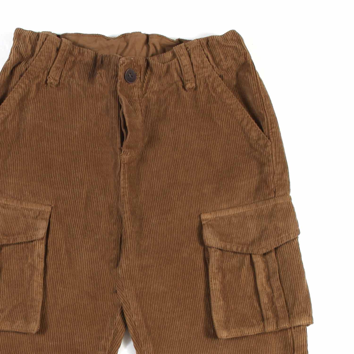 PANTALONE CARGO CORDUROY MARRONE BAMBINO - annameglio.com abbigliamento moda