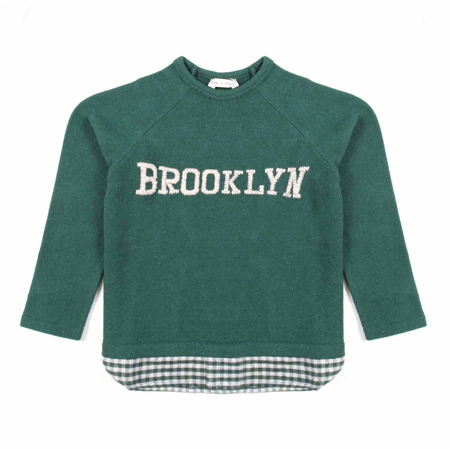 MAGLIA UNISEX VERDE CON DETTAGLI VICHY - annameglio.com abbigliamento moda