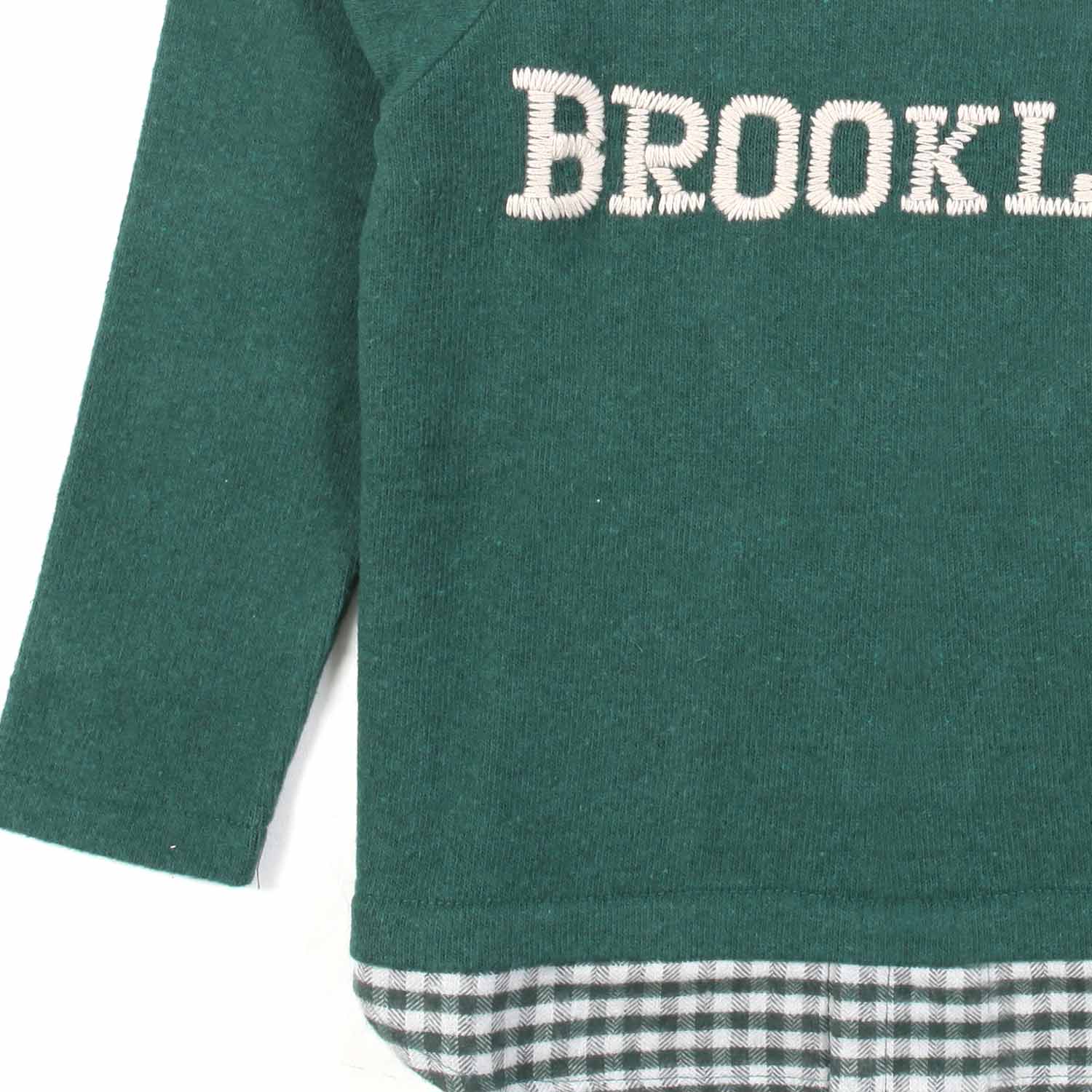 MAGLIA UNISEX VERDE CON DETTAGLI VICHY - annameglio.com abbigliamento moda