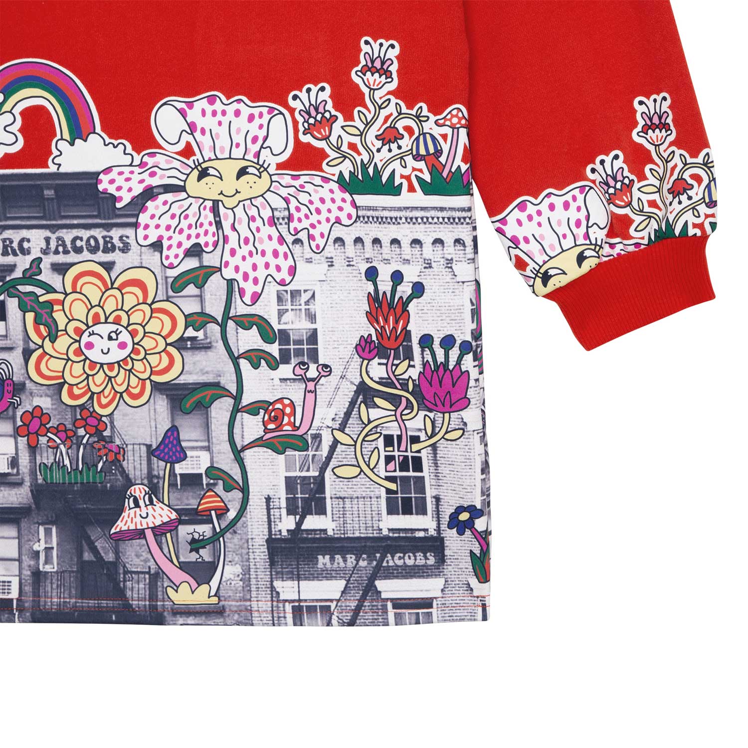 VESTITO ARANCIONE E MULTICOLOR IN FELPA BAMBINA - annameglio.com abbigliamento moda