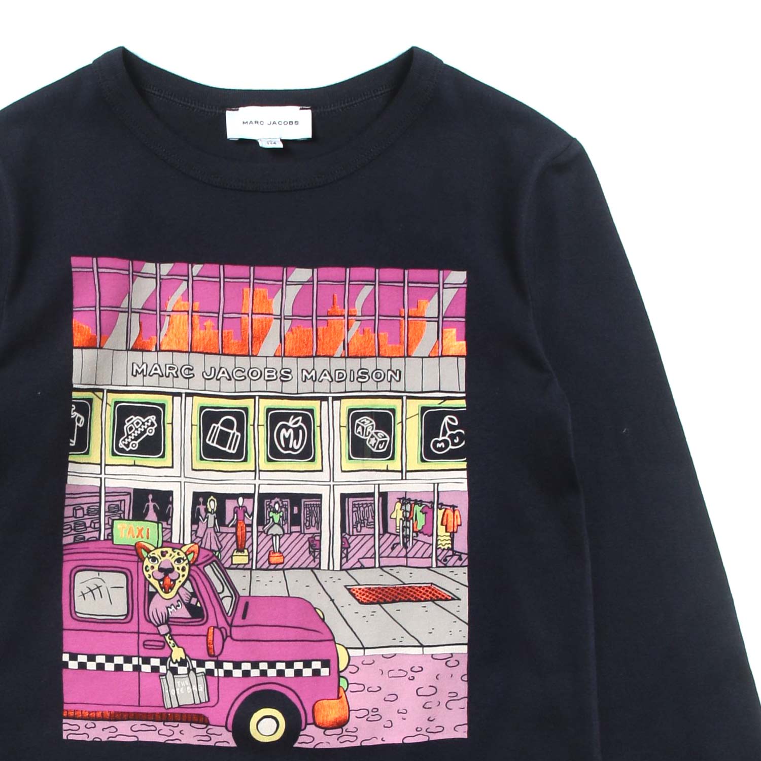 T-SHIRT MANICA LUNGA NERA CON STAMPA - annameglio.com abbigliamento moda