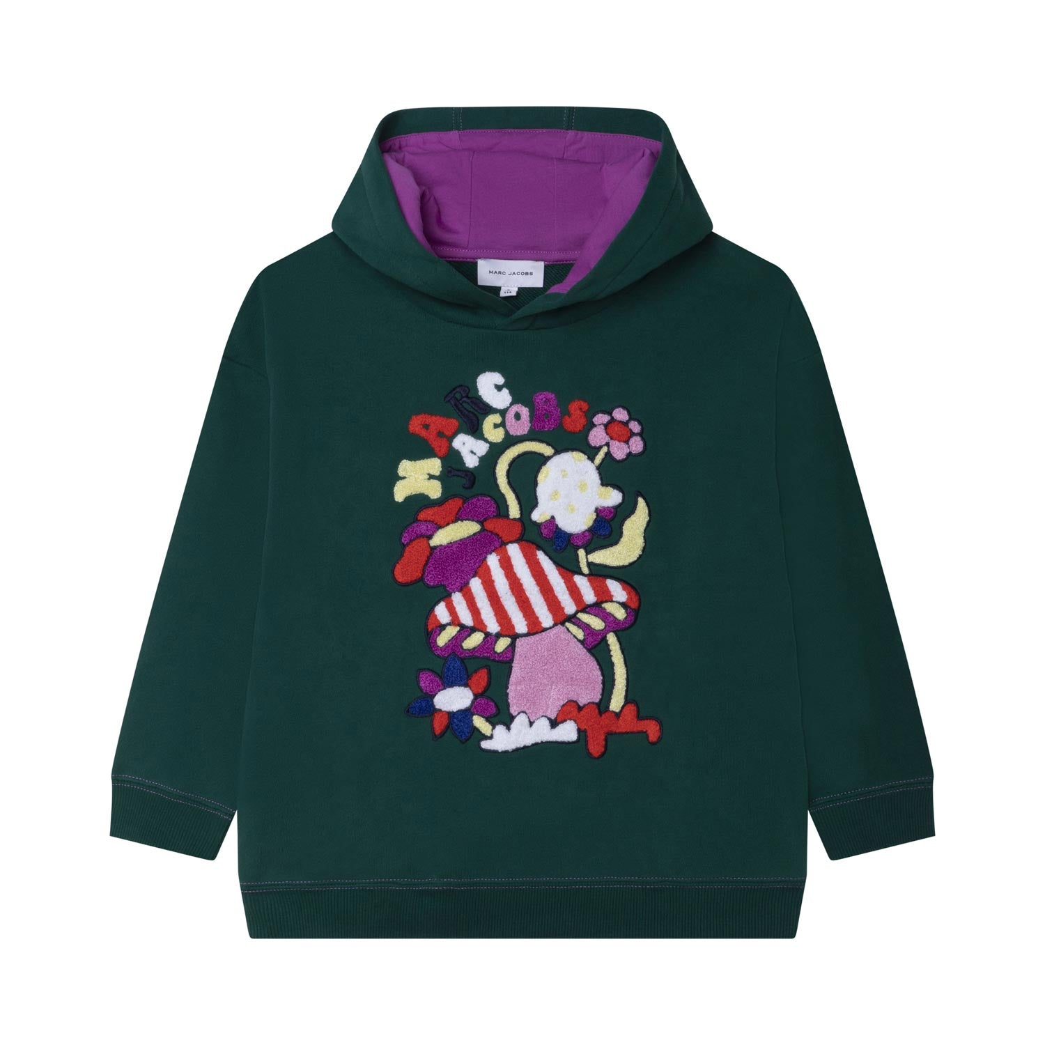 FELPA VERDE SCURO CON CAPPUCCIO BAMBINA - annameglio.com abbigliamento moda