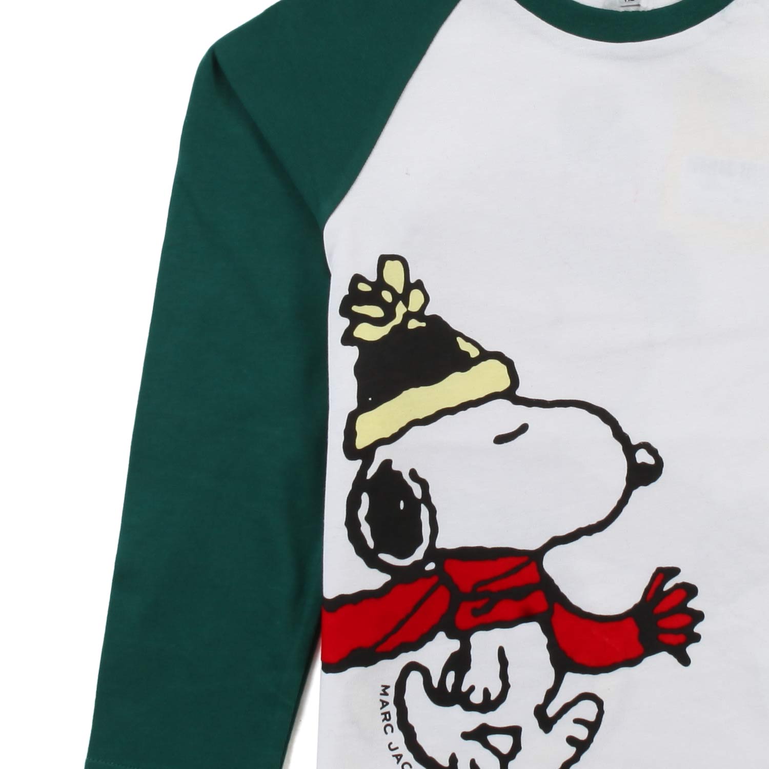 T-SHIRT PEANUTS MANICA LUNGA BIANCA E VERDE - annameglio.com abbigliamento moda