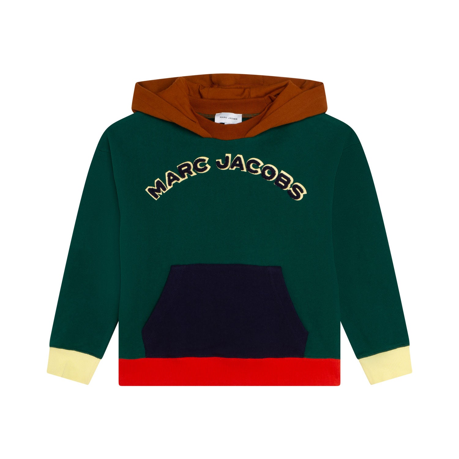 FELPA VERDE E MULTICOLOR CON CAPPUCCIO BAMBINO - annameglio.com abbigliamento moda