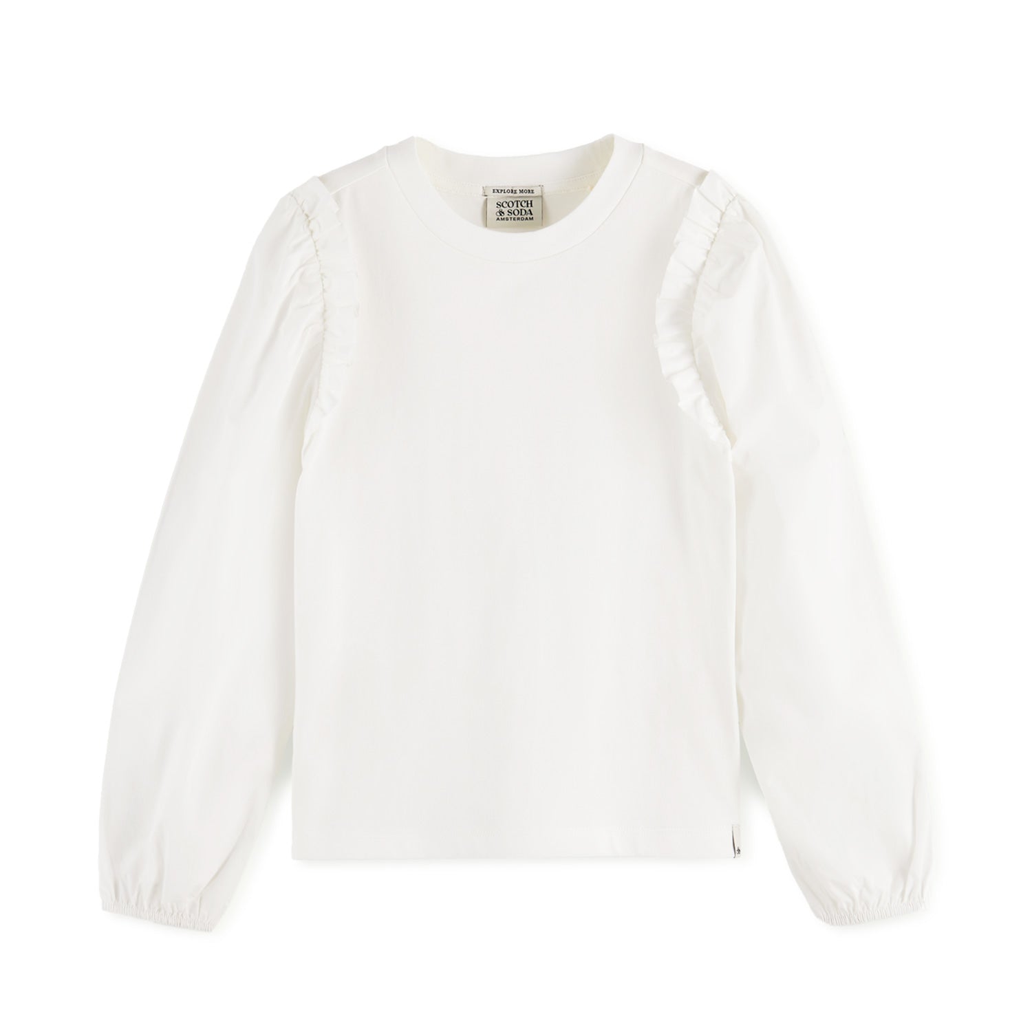 BLUSA MANICA LUNGA BIANCA BAMBINA E TEENAGER - annameglio.com abbigliamento moda