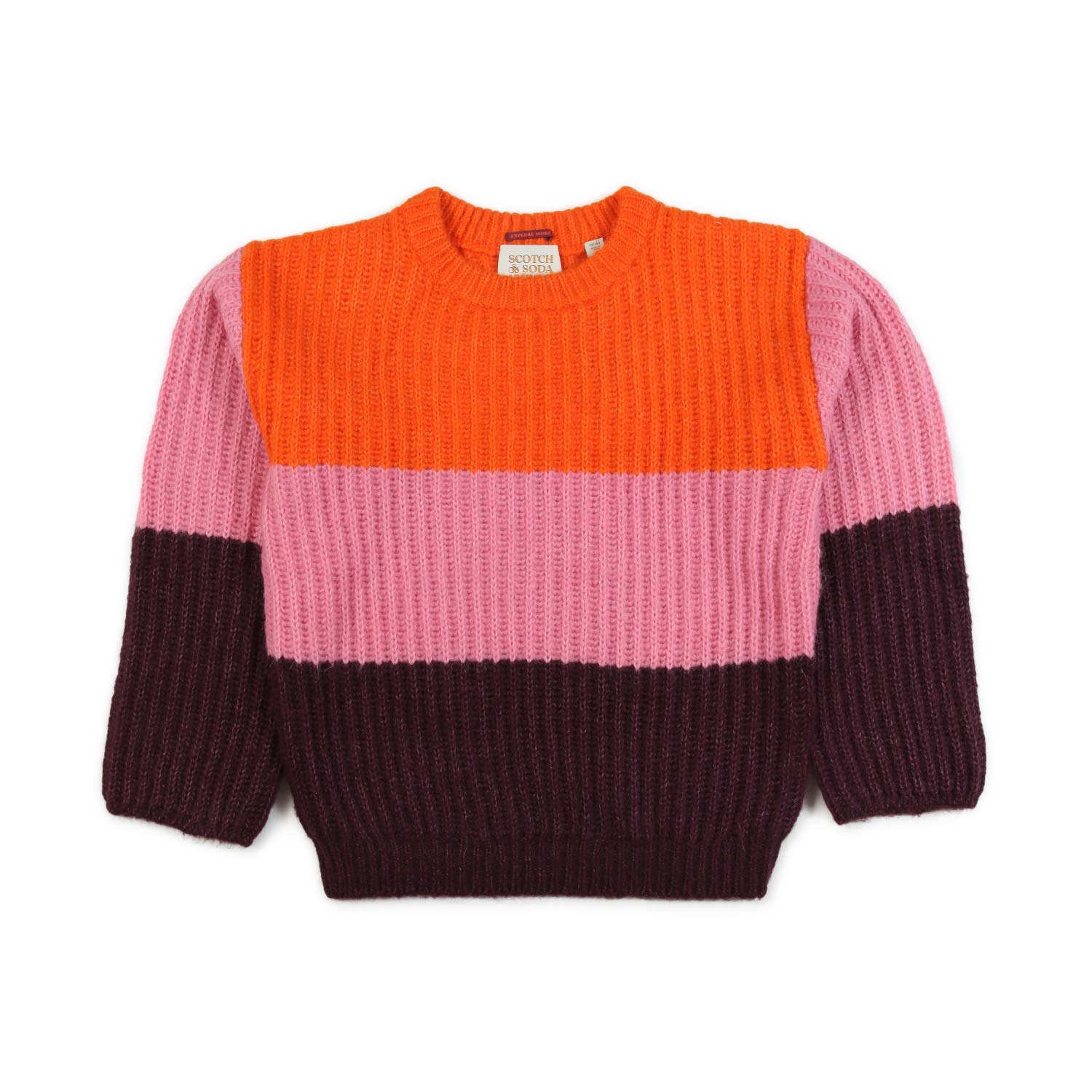 MAGLIONE ARANCIONE ROSA E VIOLA BAMBINA E TEEN - annameglio.com abbigliamento moda
